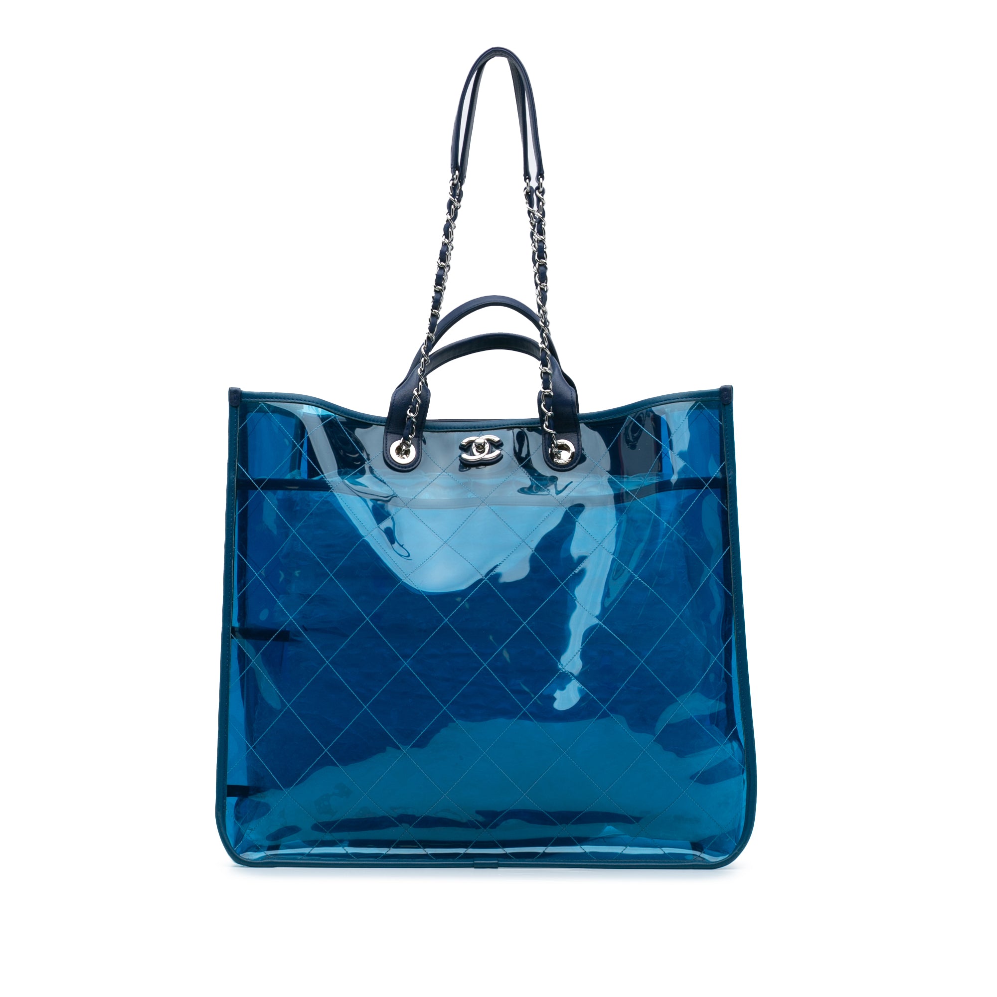 Chanel Large Quilted PVC Coco Splash Shopping Tote - image 1