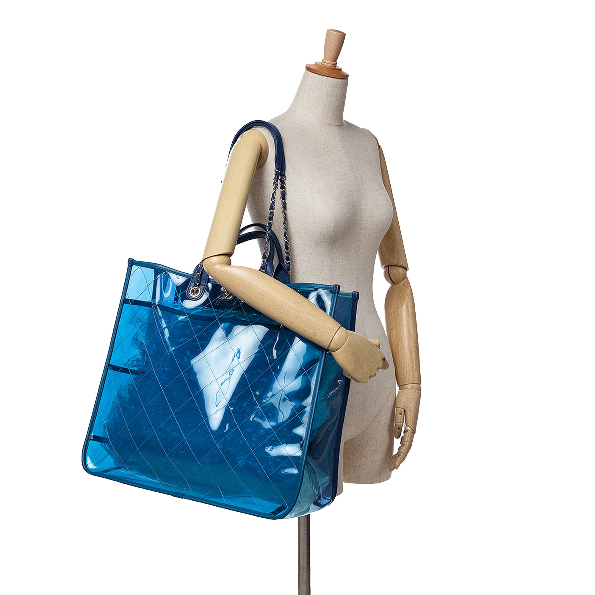 Chanel Large Quilted PVC Coco Splash Shopping Tote - image 10