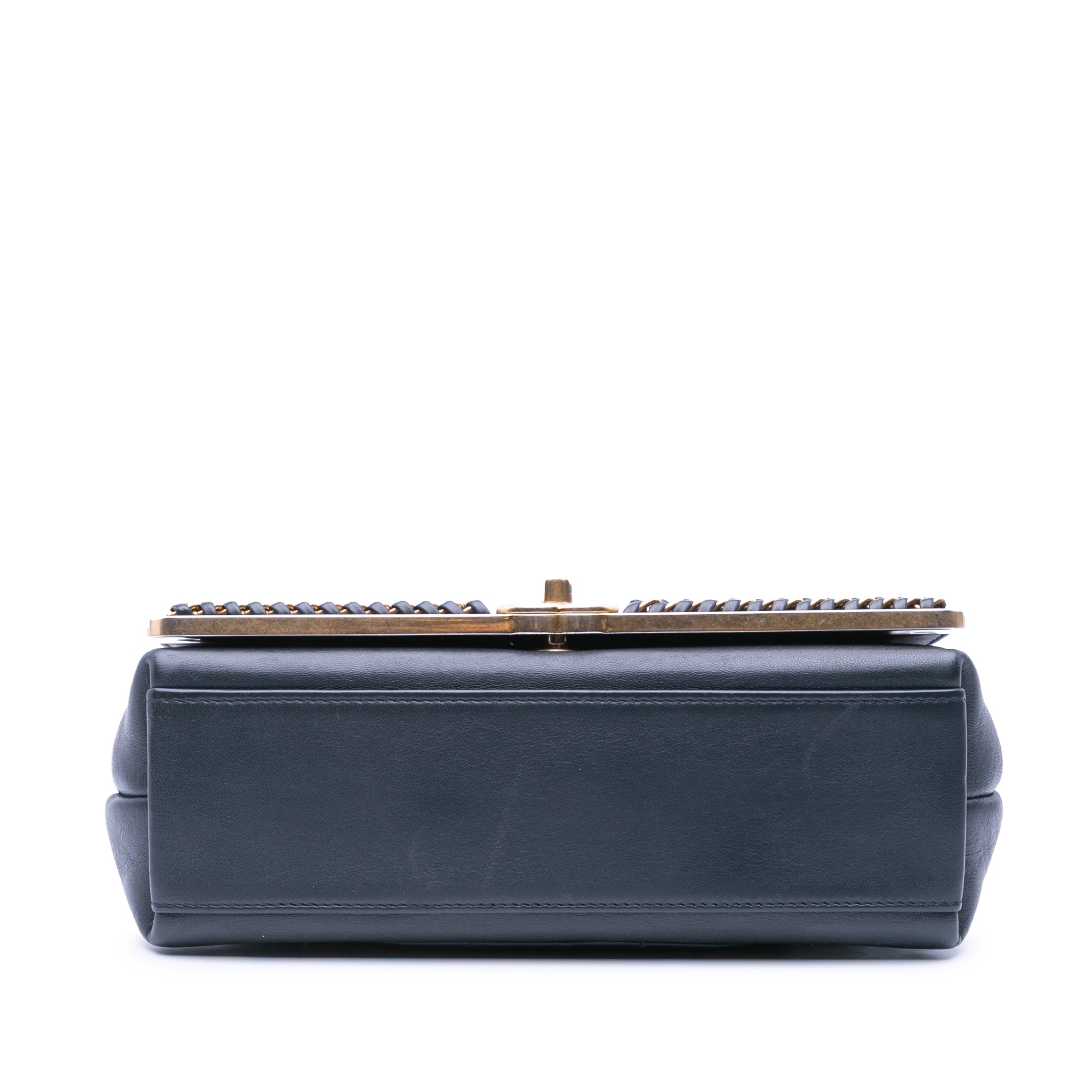 Chanel Chevron Sheepskin Stitched Chain Top Handle Flap - image 3
