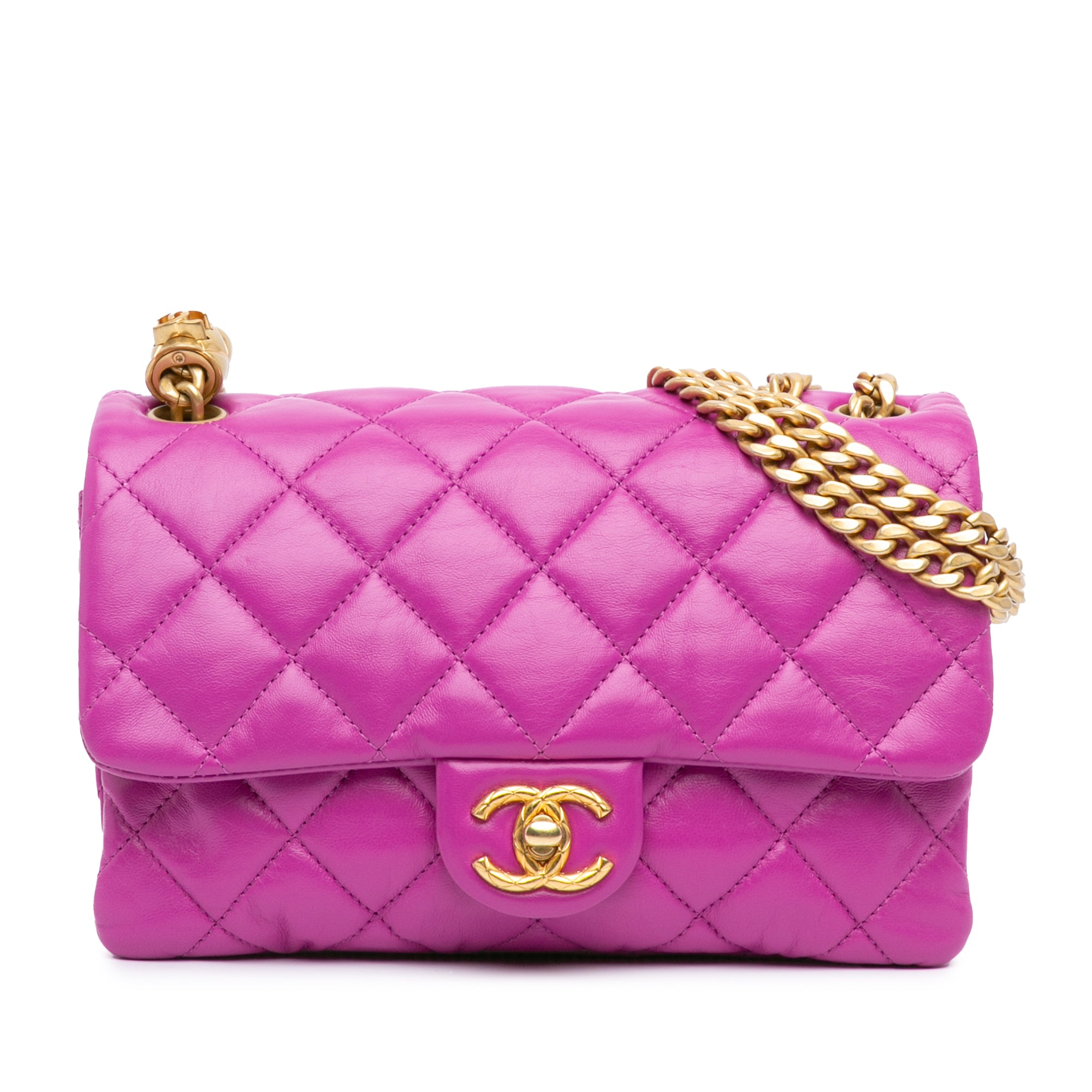 Chanel Small Quilted Lambskin Pillow Crush Flap - image 1