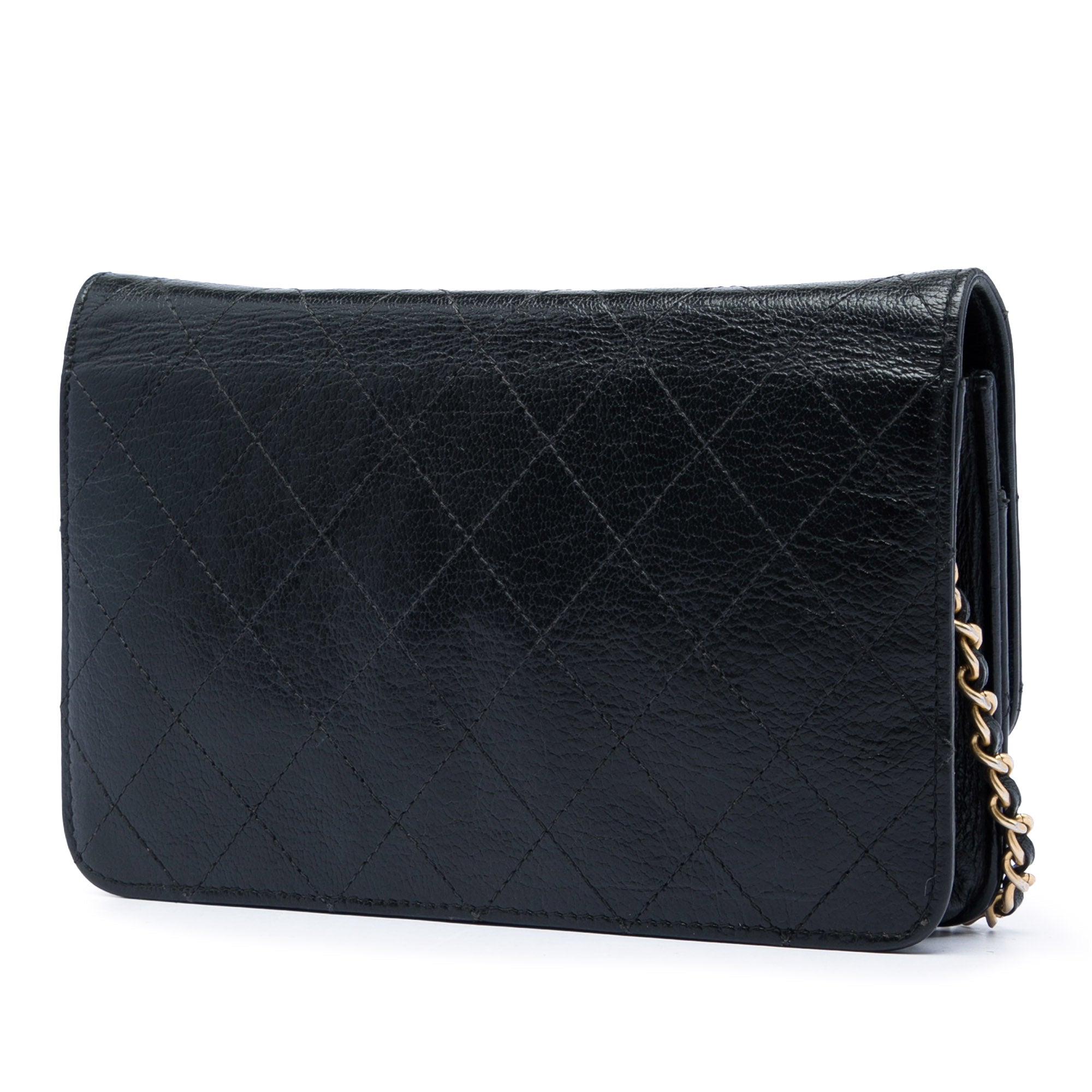 Chanel Stitched Goatskin Golden CC Wallet On Chain - image 2