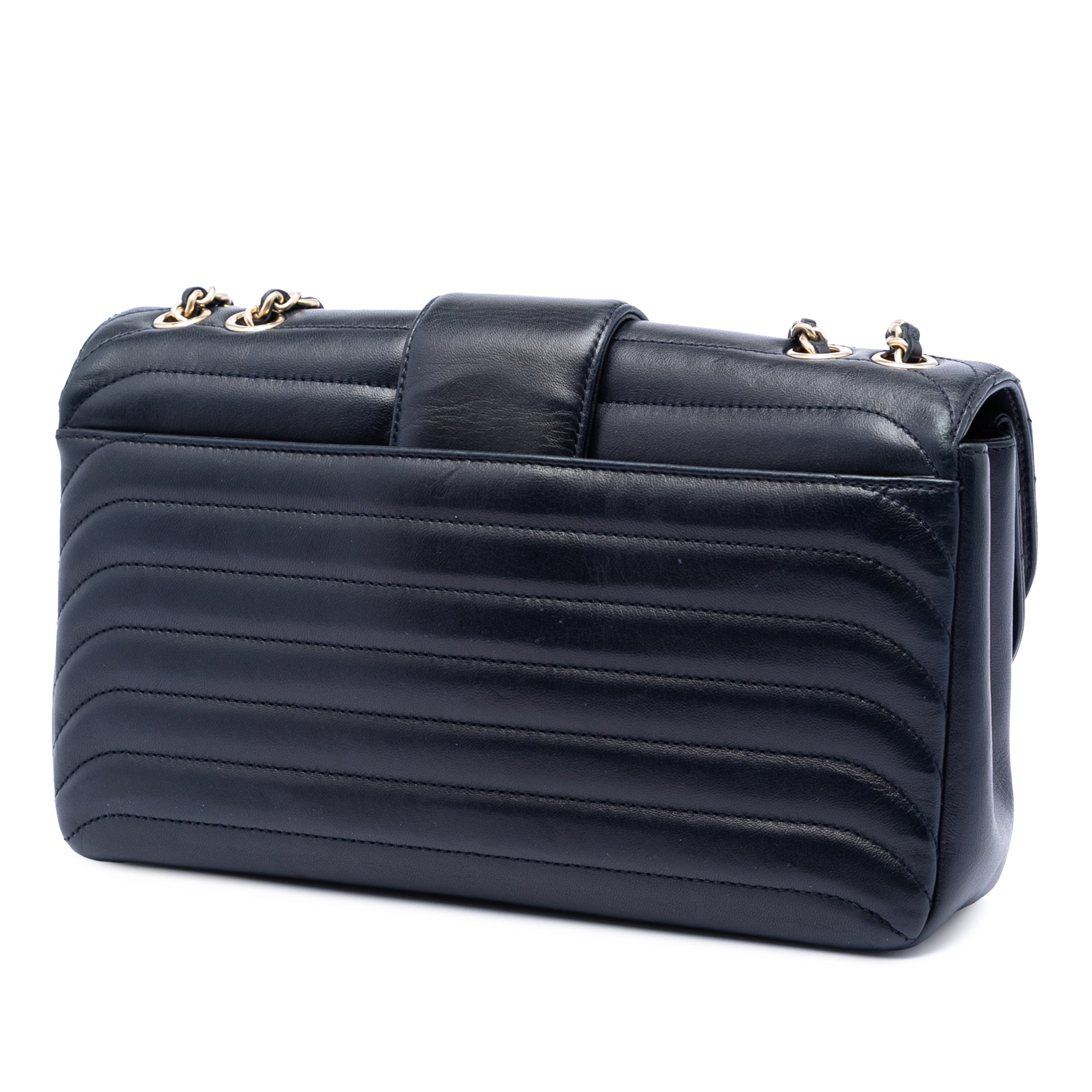 Chanel CC Horizontal Quilted Lambskin Double Flap - image 2