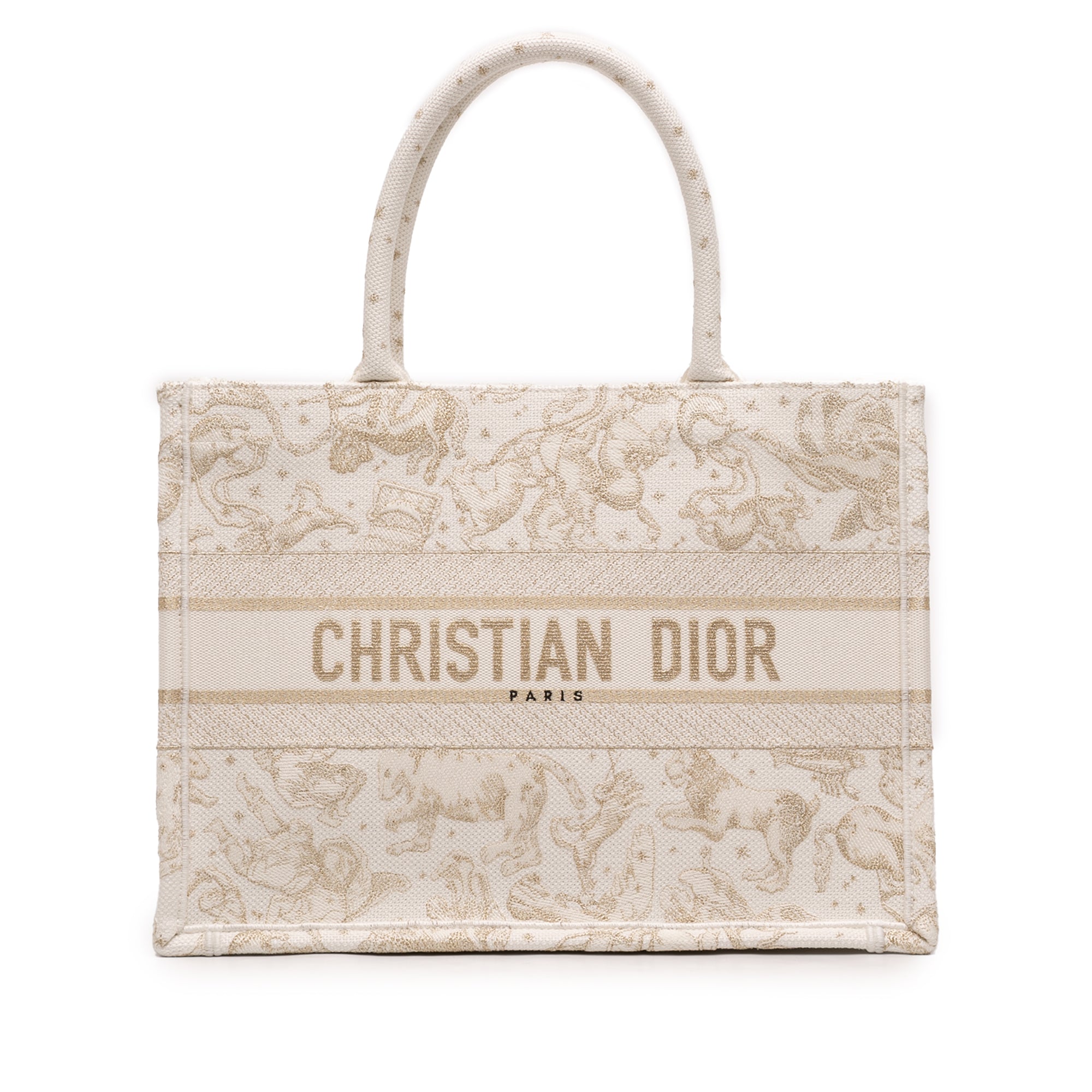 Dior Medium Canvas Embroidered Zodiac Saint Barth Book Tote - image 1