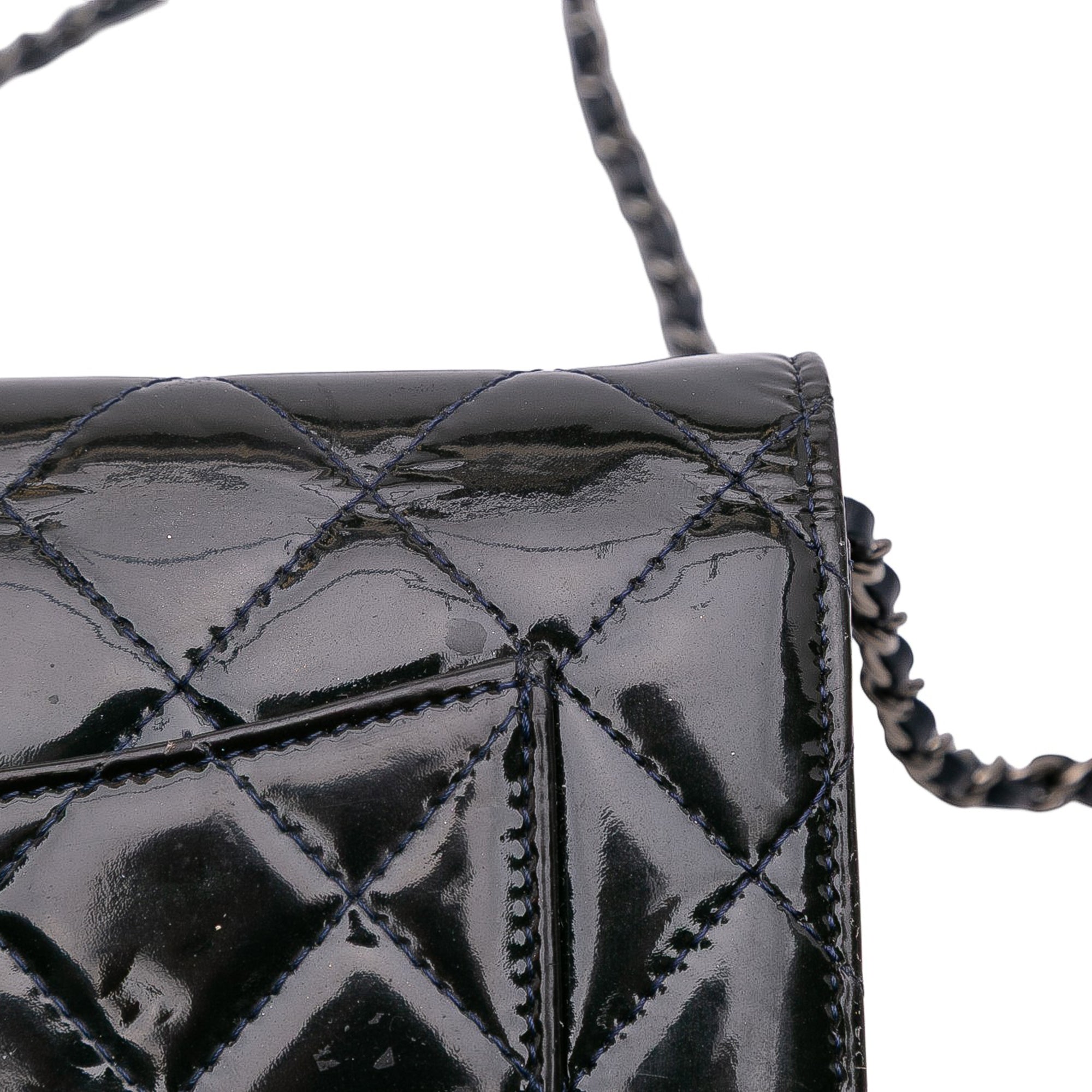 Chanel CC Quilted Patent Wallet On Chain - image 10