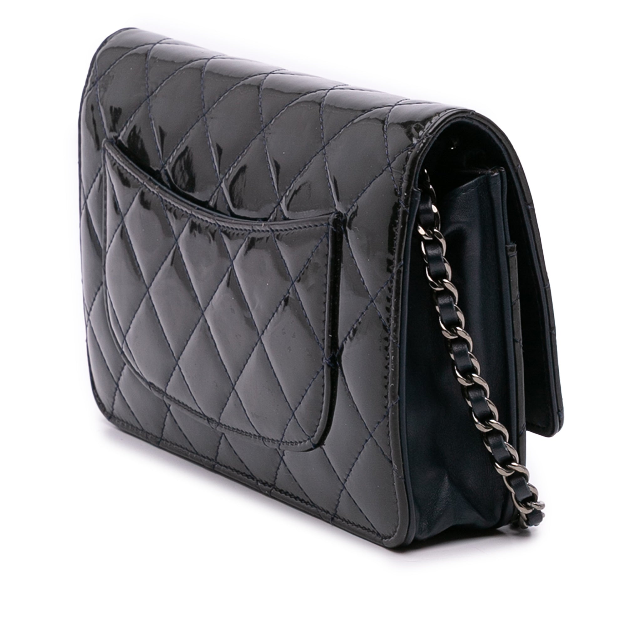 Chanel CC Quilted Patent Wallet On Chain - image 2
