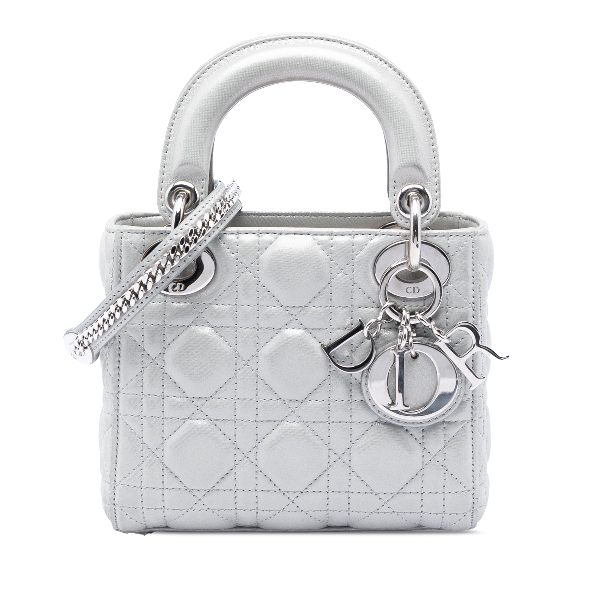 Dior Mini Iridescent Lambskin Cannage Lady Dior - image 1