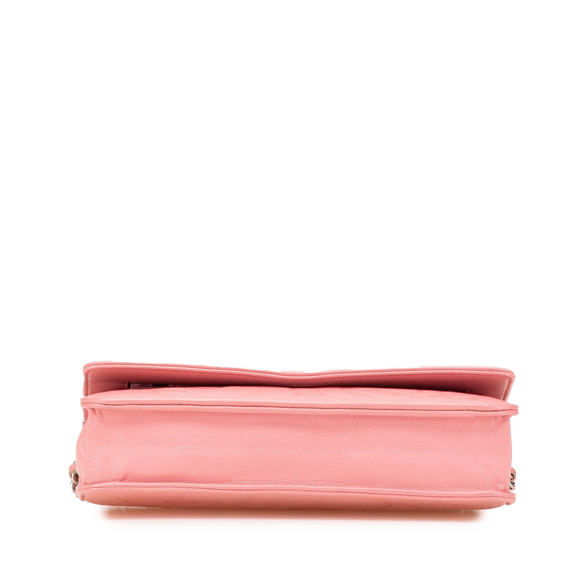 Chanel CC Embossed Lambskin Camellia Wallet On Chain - image 3