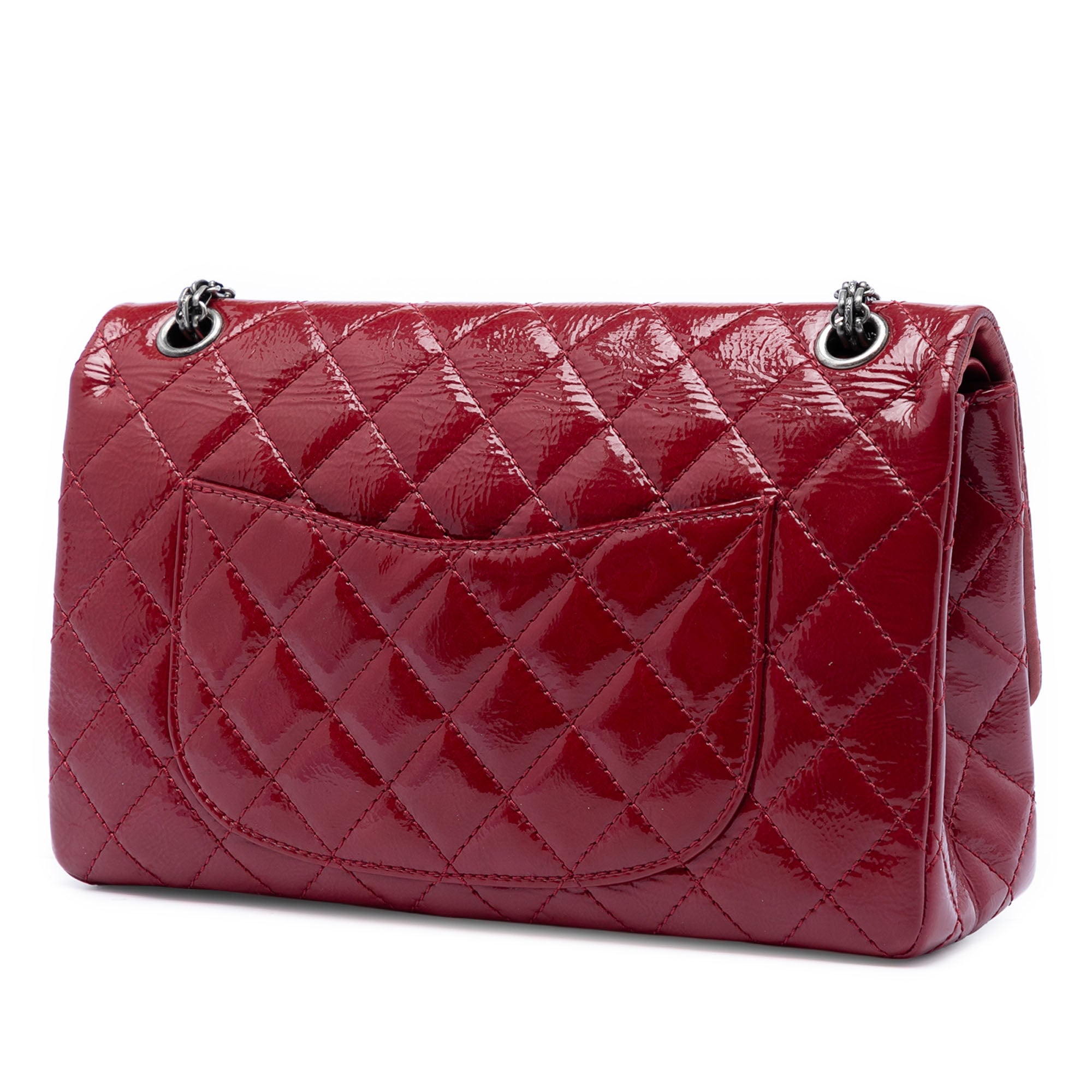 Chanel Quilted Crinkled Patent Reissue 2.55 Double Flap 226 - image 2