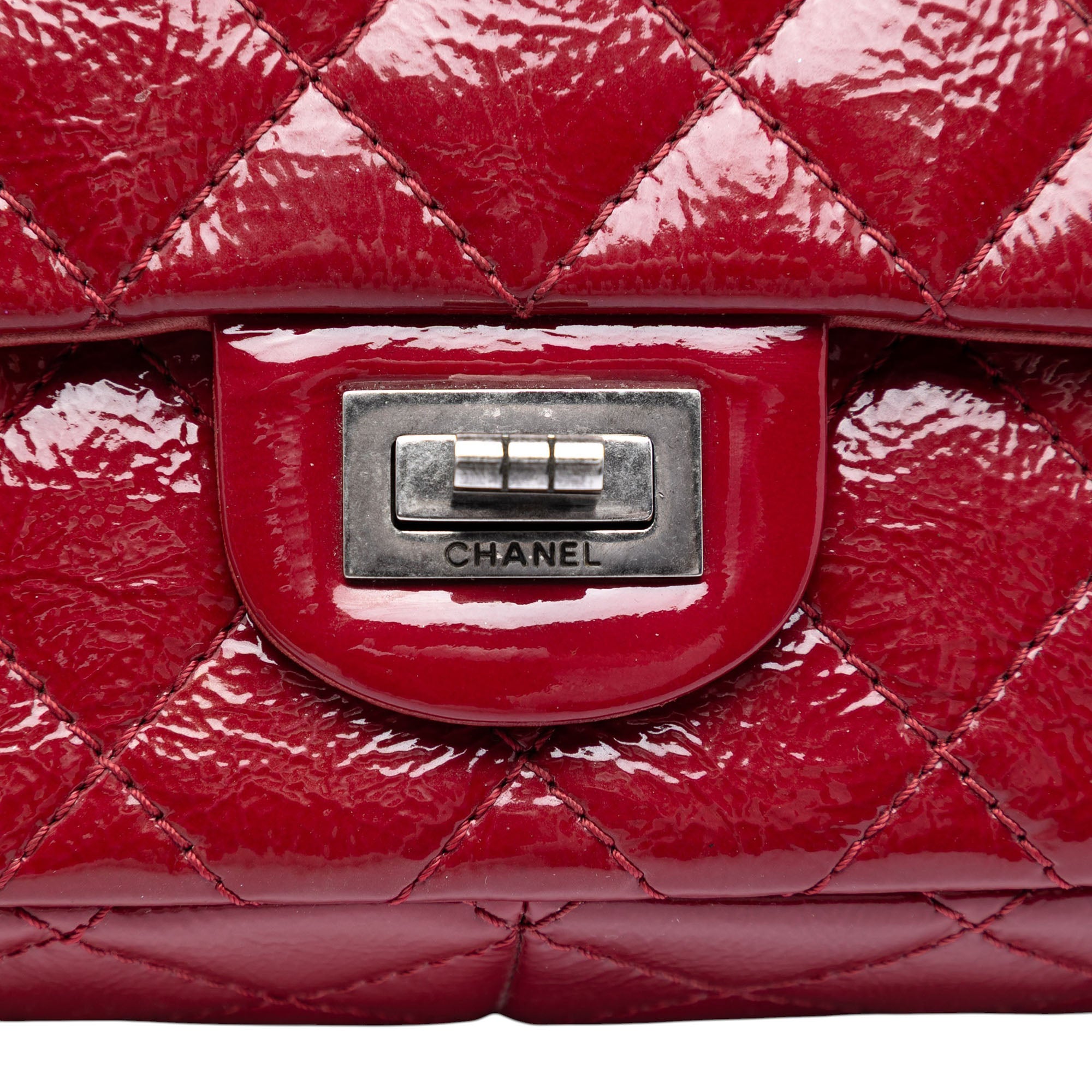 Chanel Quilted Crinkled Patent Reissue 2.55 Double Flap 226 - image 5