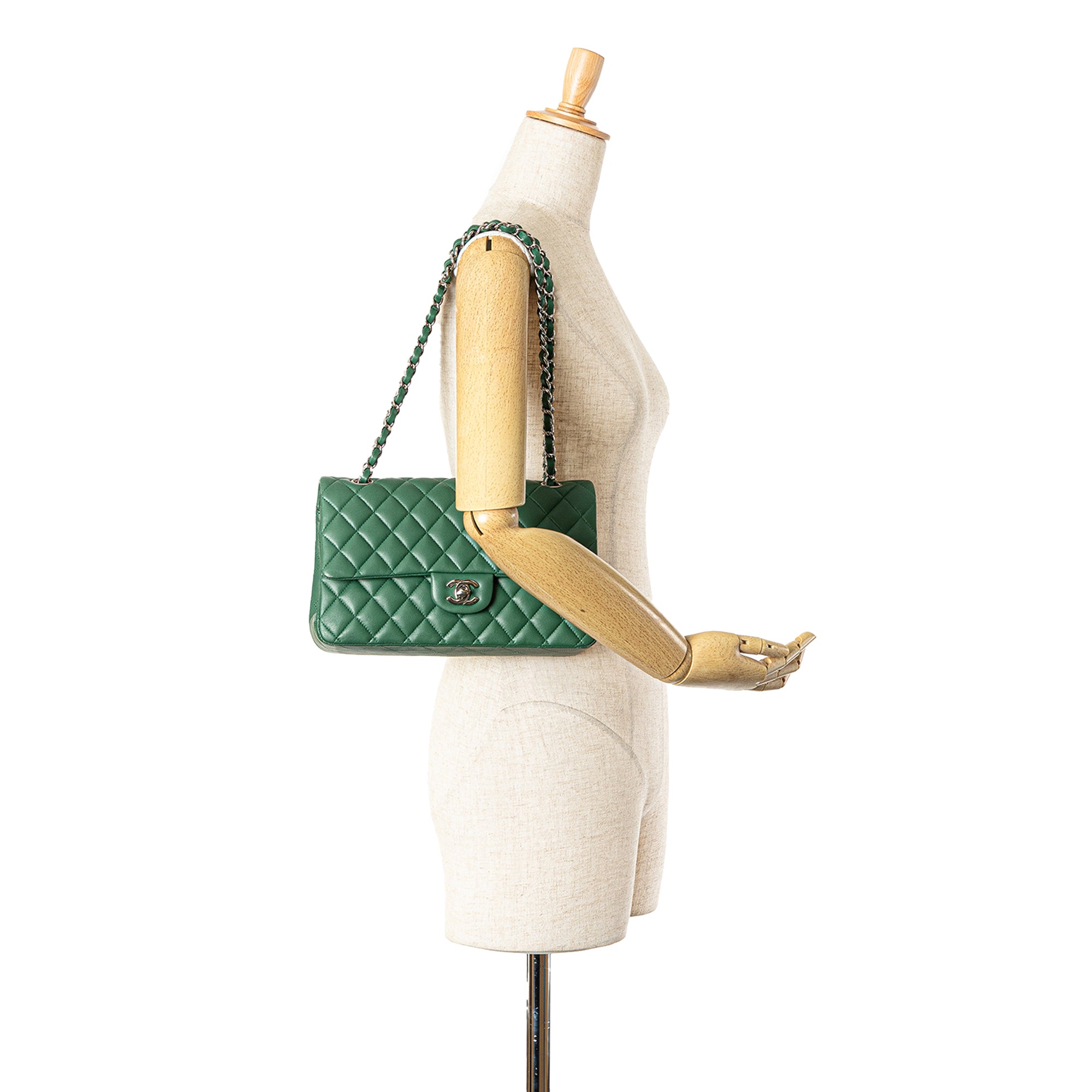 Chanel Medium Classic Lambskin Double Flap - image 9