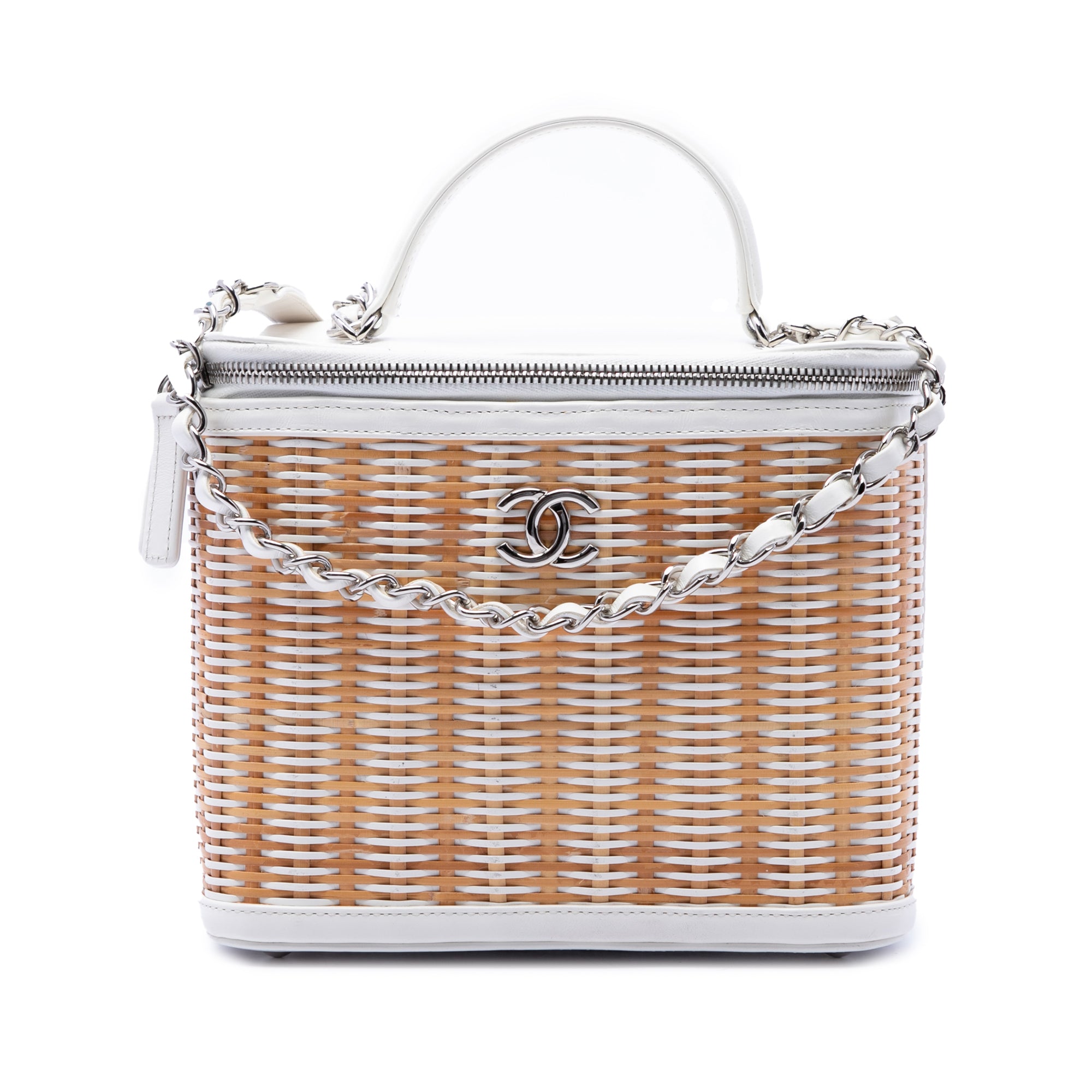 Chanel Medium Rattan Take Away Vanity Case - image 1