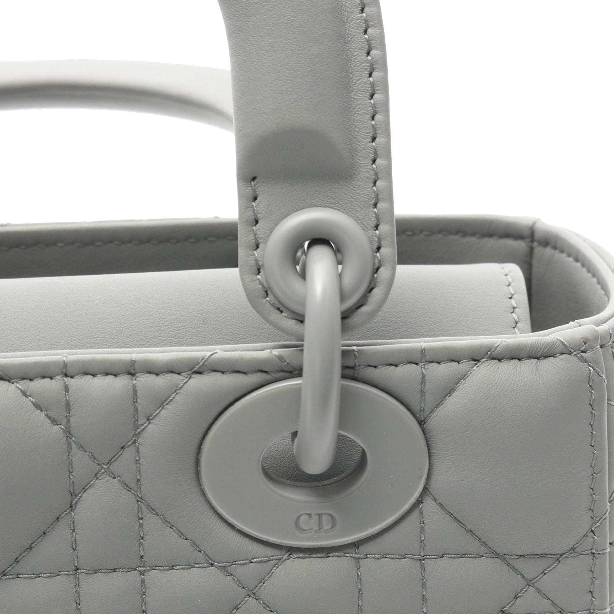 Dior Small Ultra Matte Calfskin Cannage Lady Dior - image 9