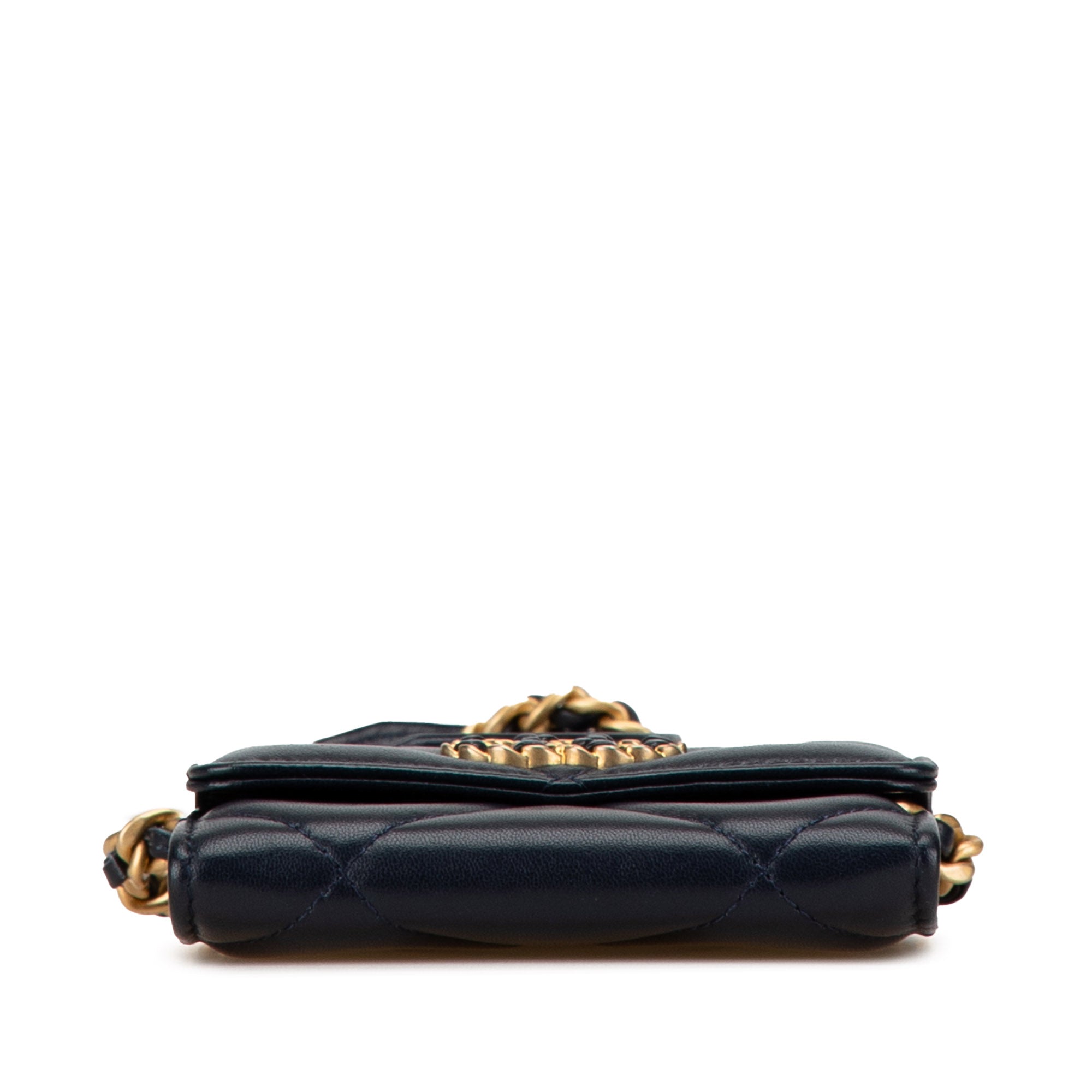 Chanel Quilted Lambskin 19 Flap Coin Purse With Chain - image 3