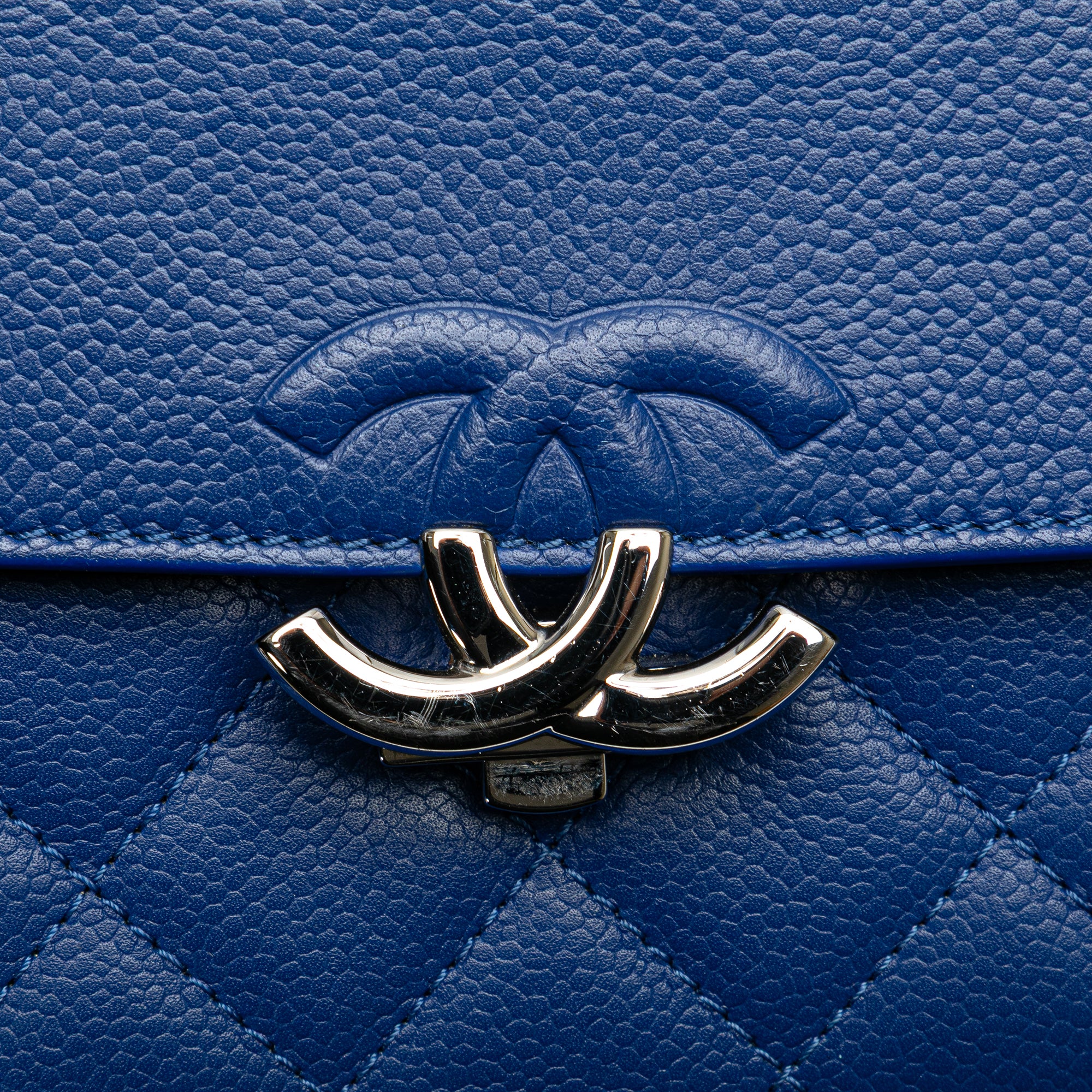 Chanel Quilted Caviar CC Box Flap - image 7