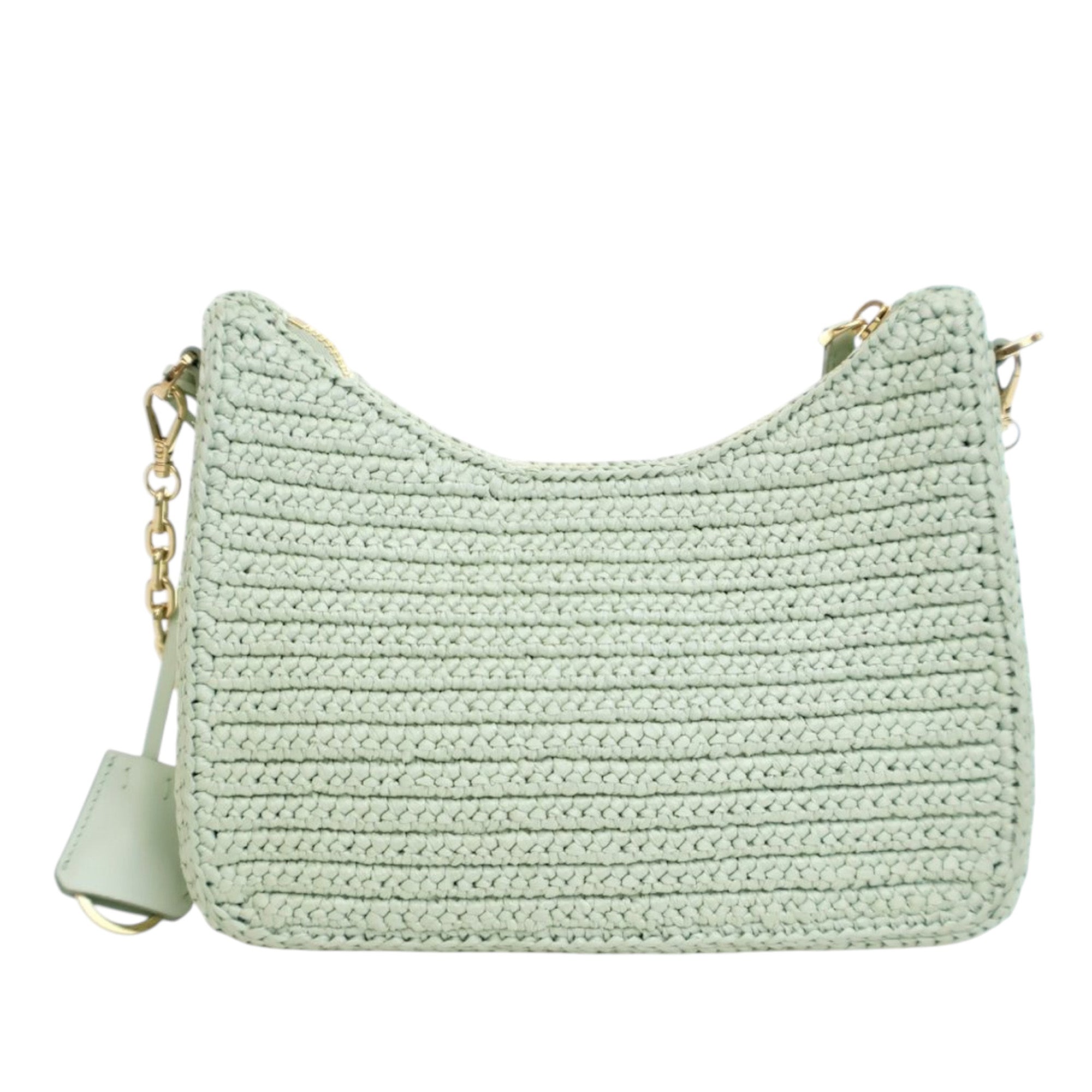 Prada Yarn Effect Raffia Crochet Re Edition 2005 Satchel - image 3