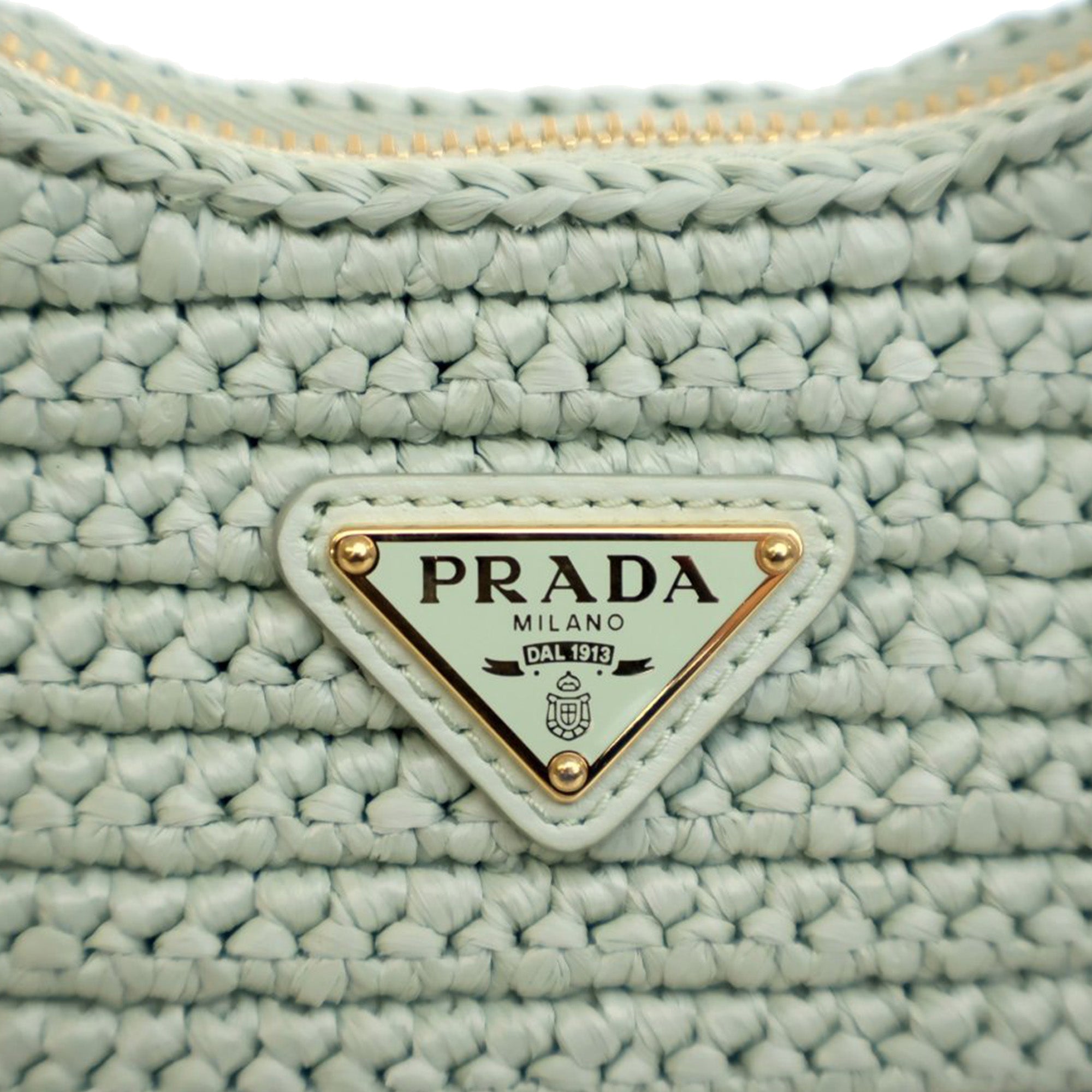 Prada Yarn Effect Raffia Crochet Re Edition 2005 Satchel - image 6