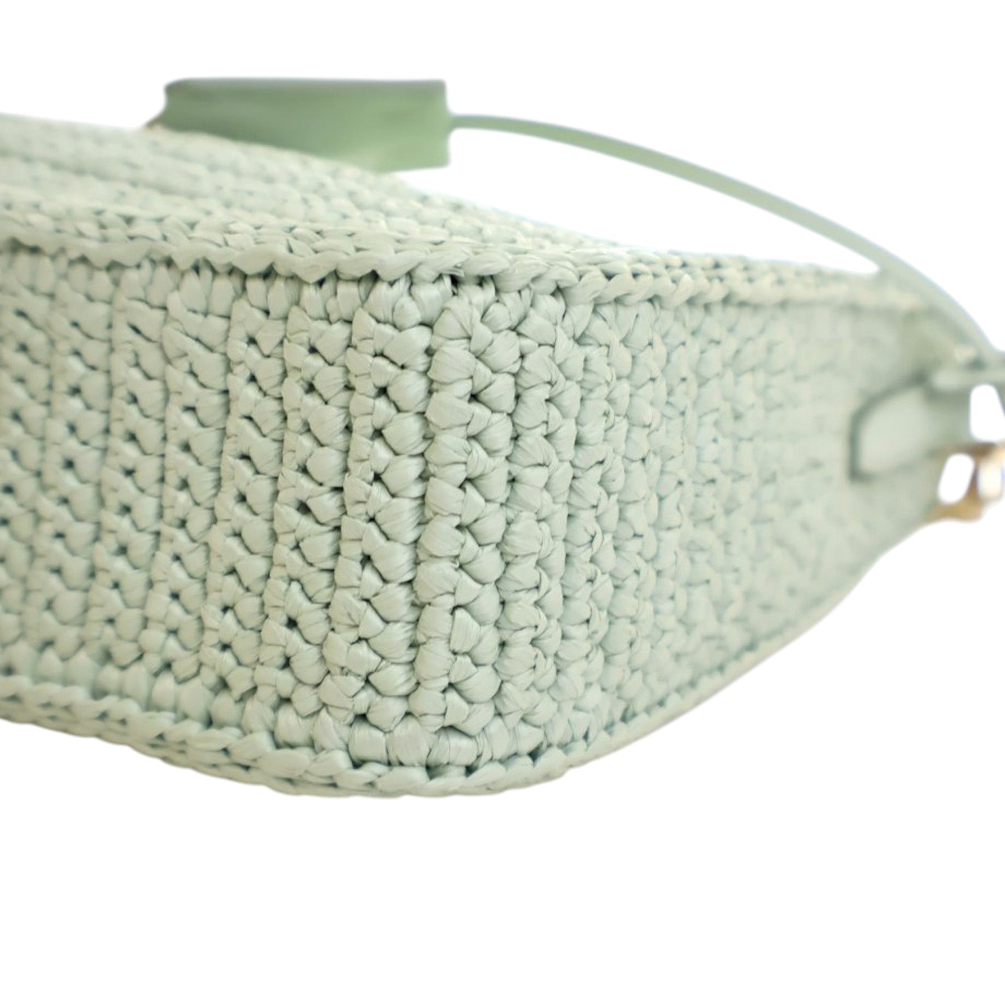 Prada Yarn Effect Raffia Crochet Re Edition 2005 Satchel - image 7