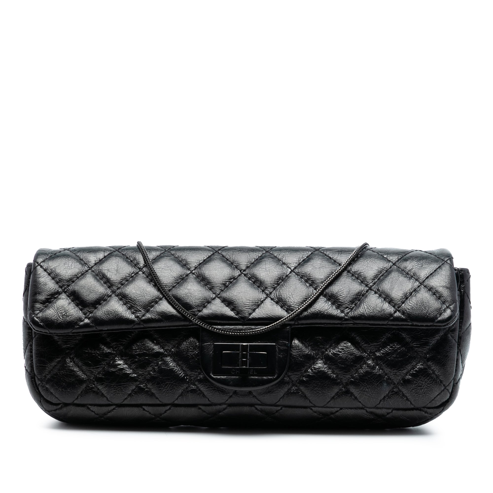 Chanel Quilted Glazed Calfskin Reissue 2.55 Clutch with Chain - image 1