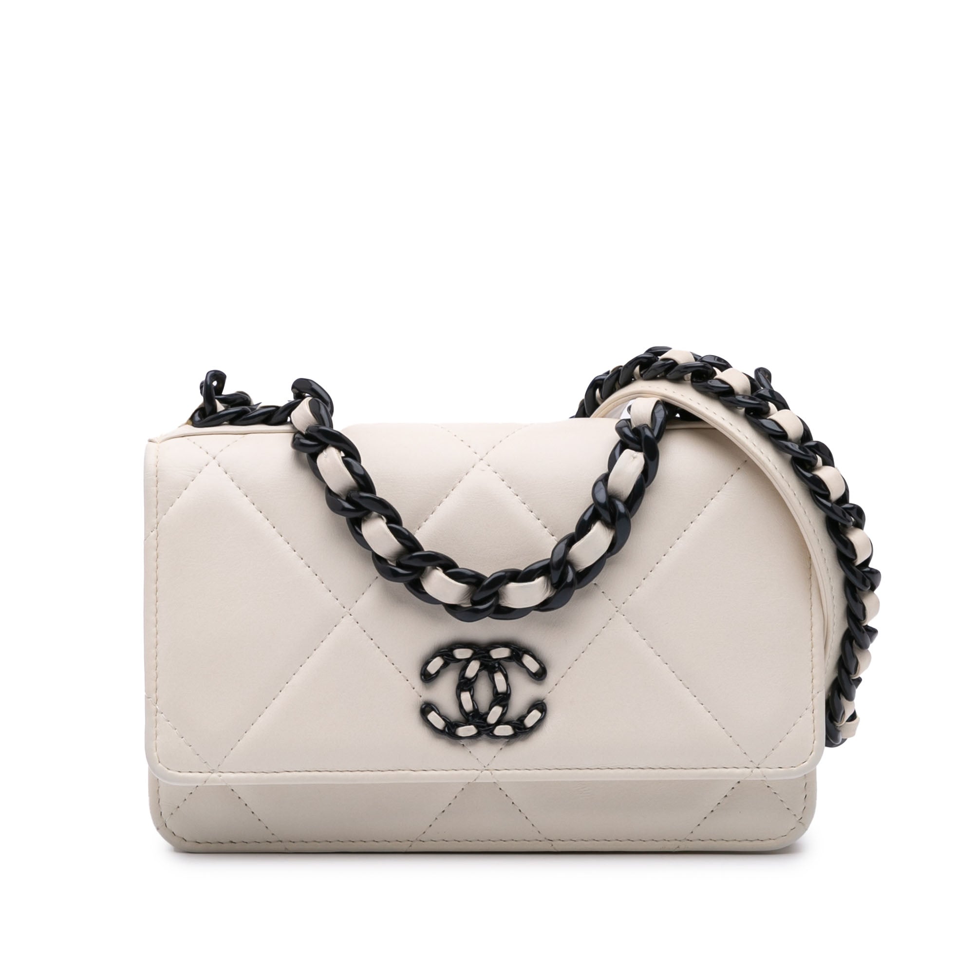 Chanel Quilted Lambskin 19 Wallet on Chain - image 1
