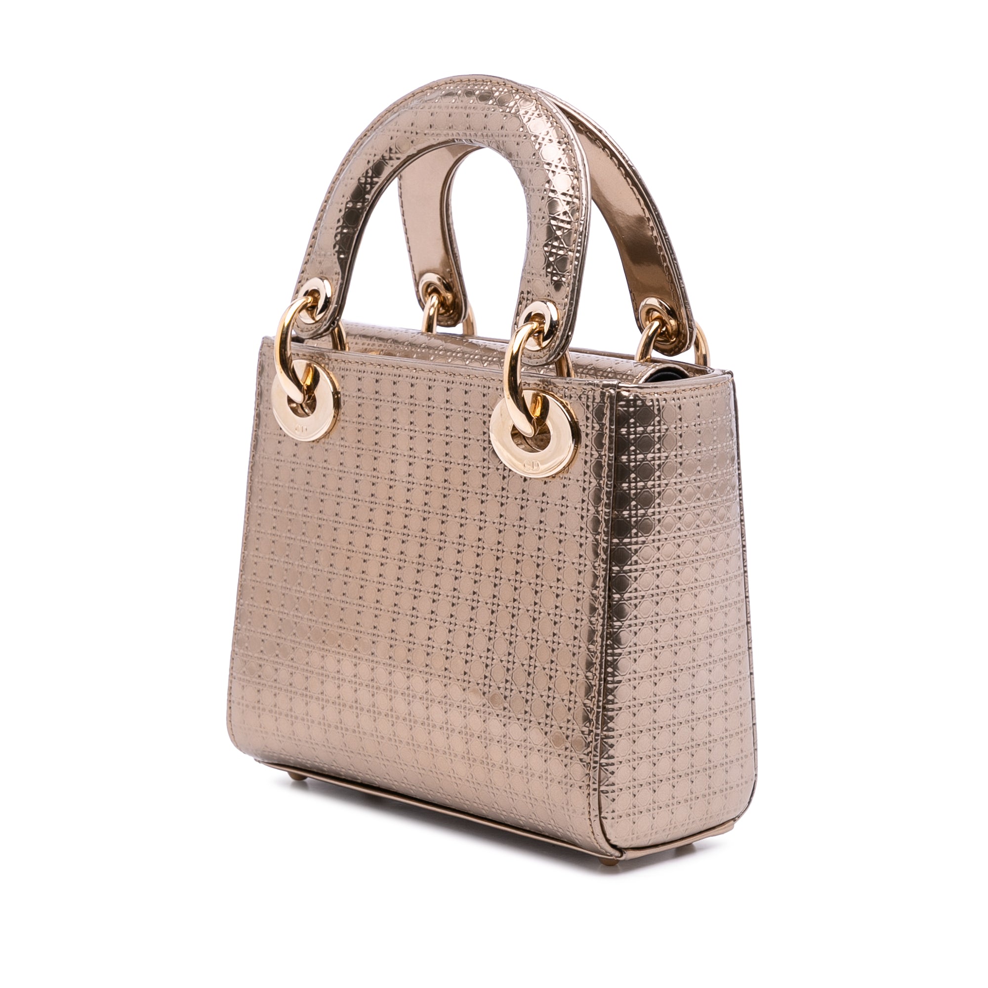 Dior Mini Metallic Patent Microcannage Lady Dior - image 2