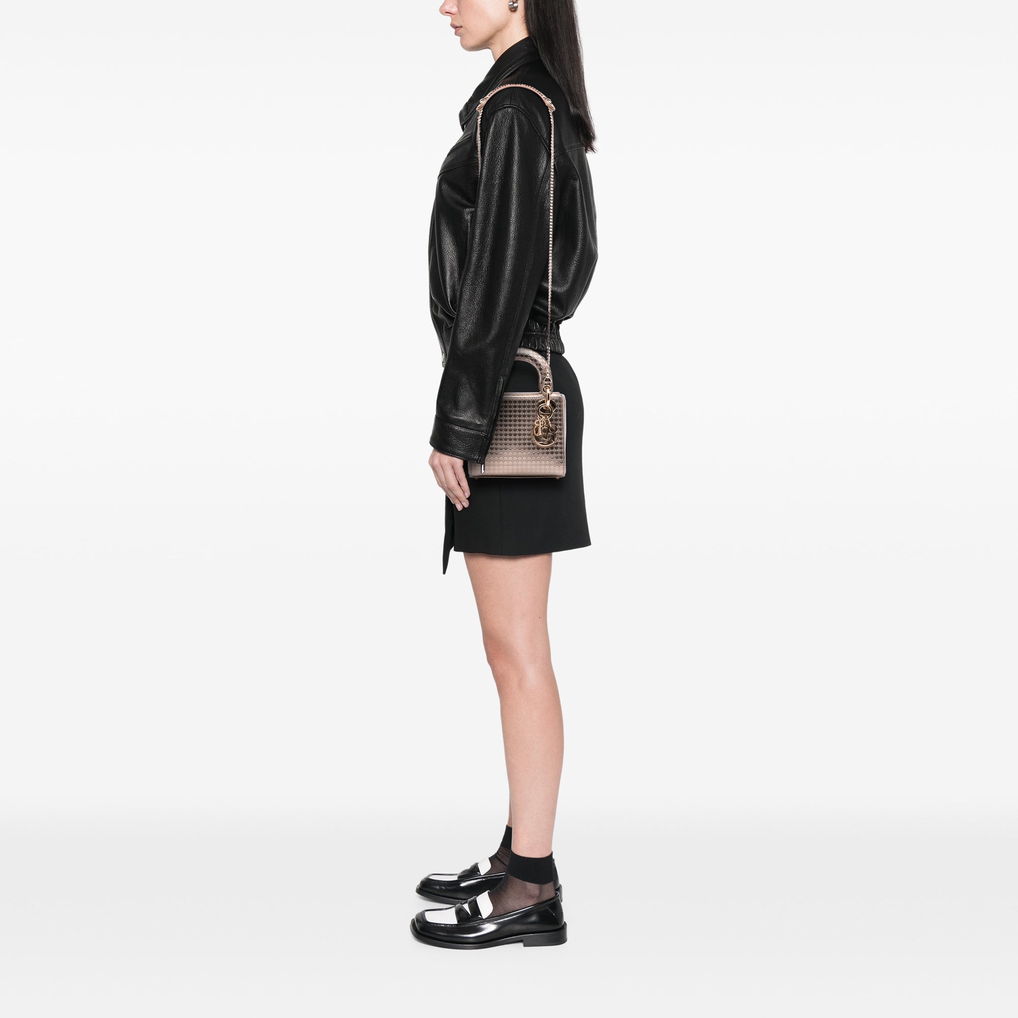 Dior Mini Metallic Patent Microcannage Lady Dior - image 8