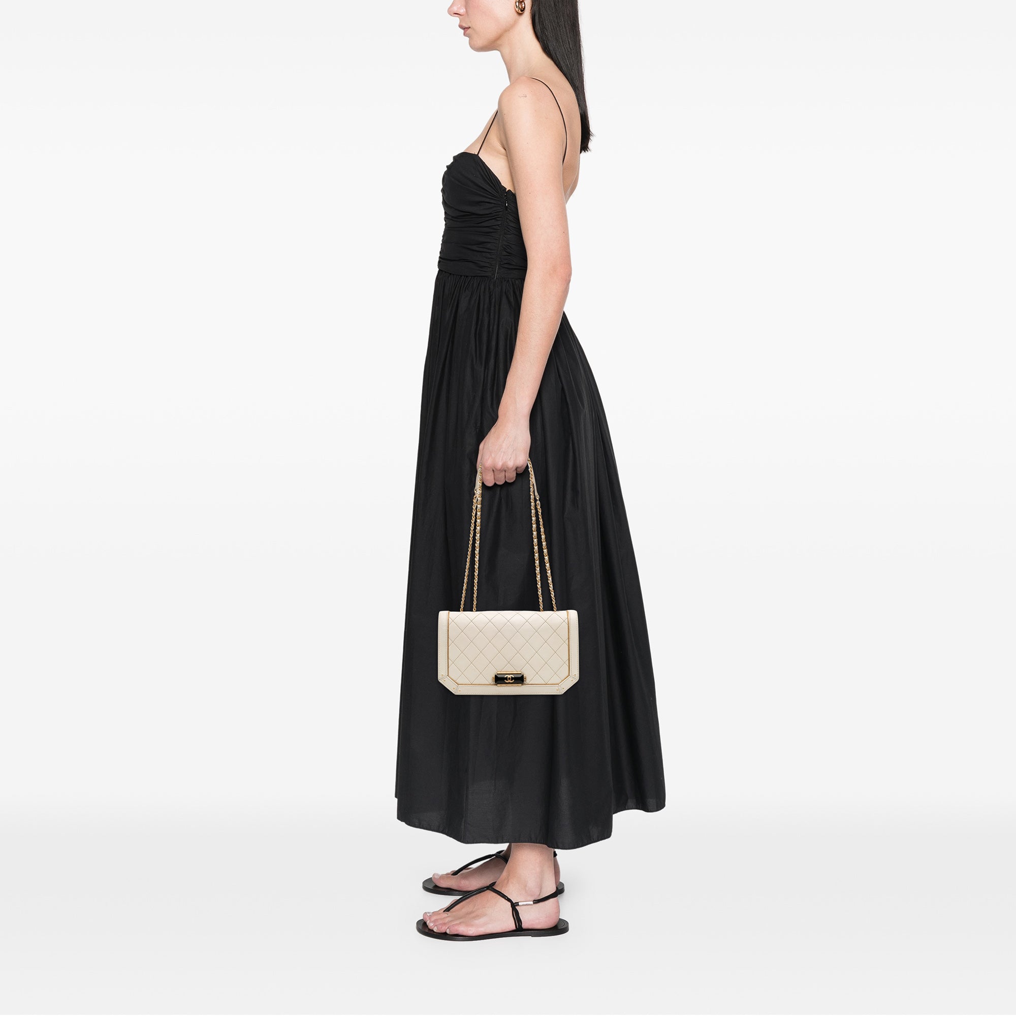 Chanel Medium Quilted Calfskin Octagon CC Clasp Flap - image 12