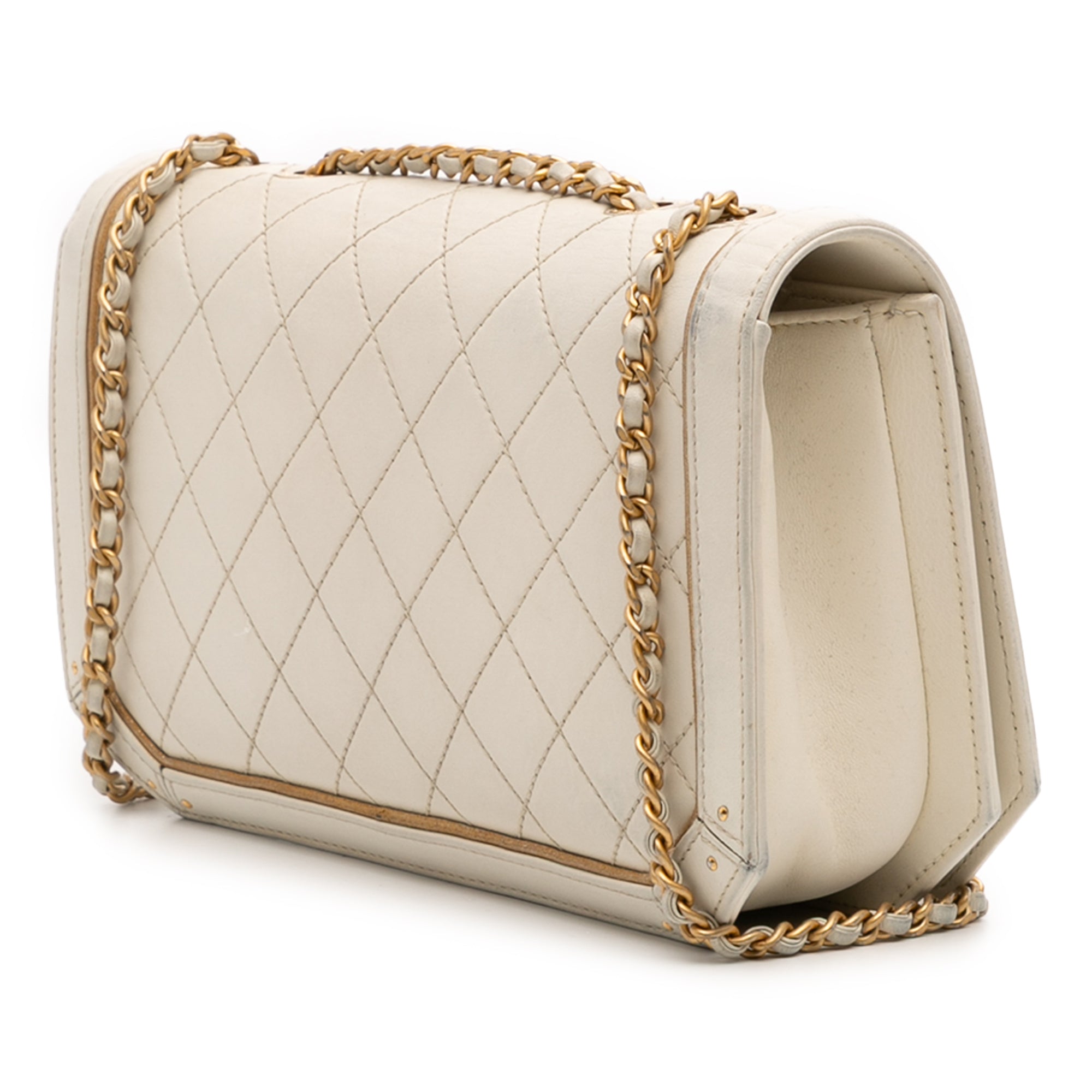 Chanel Medium Quilted Calfskin Octagon CC Clasp Flap - image 2