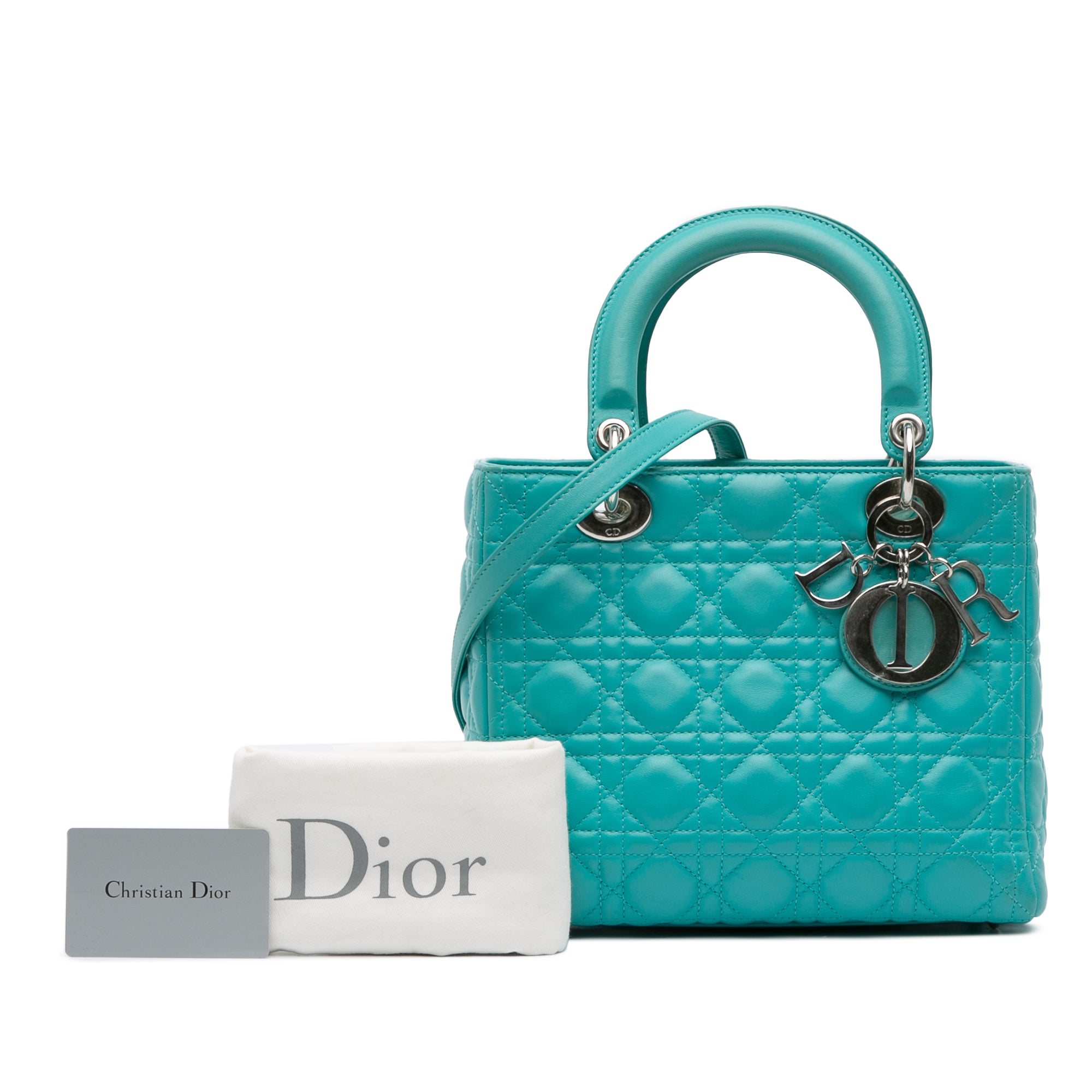 Dior Medium Lambskin Cannage Lady Dior - image 14