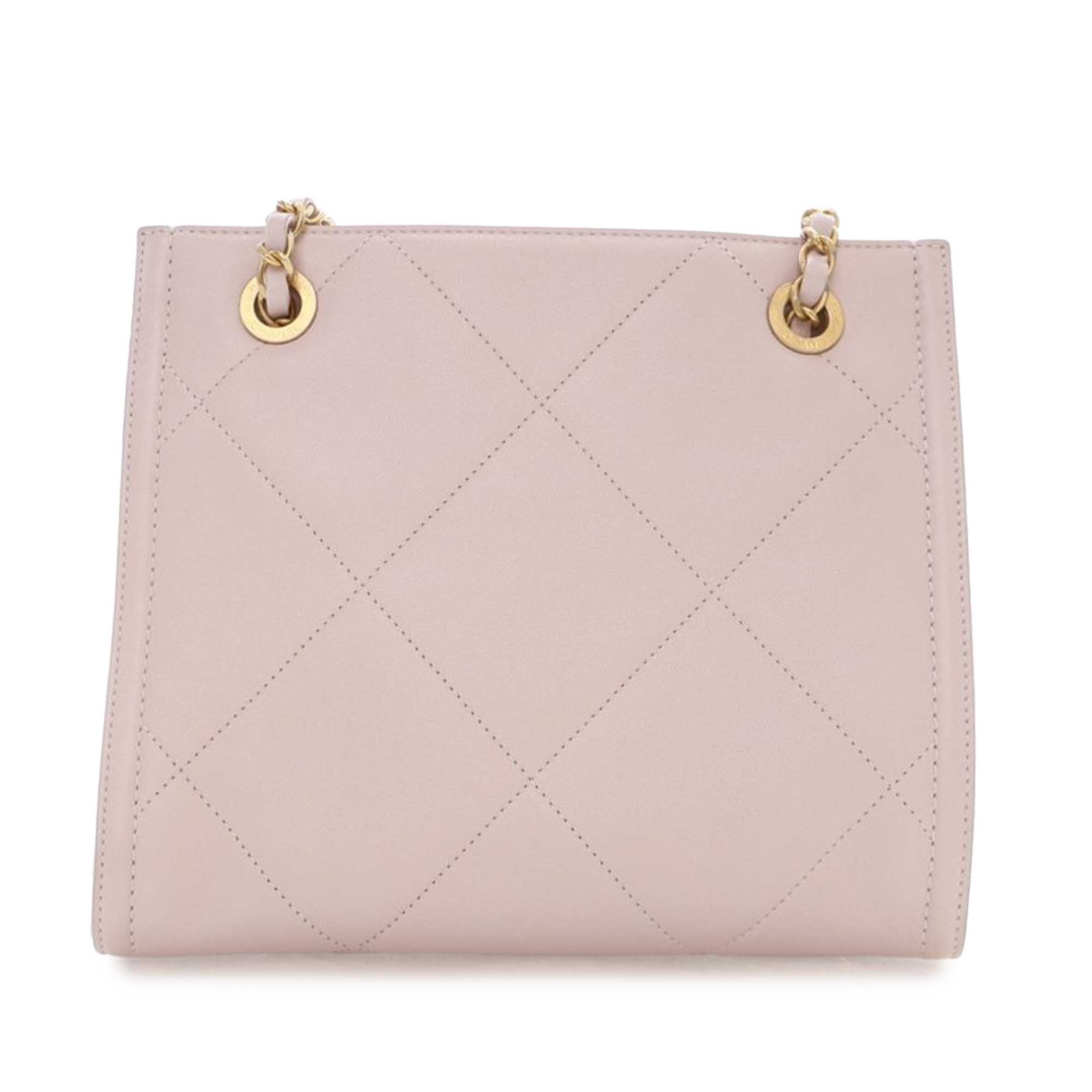 Chanel Mini Lambskin Chain Shopper Tote - image 4