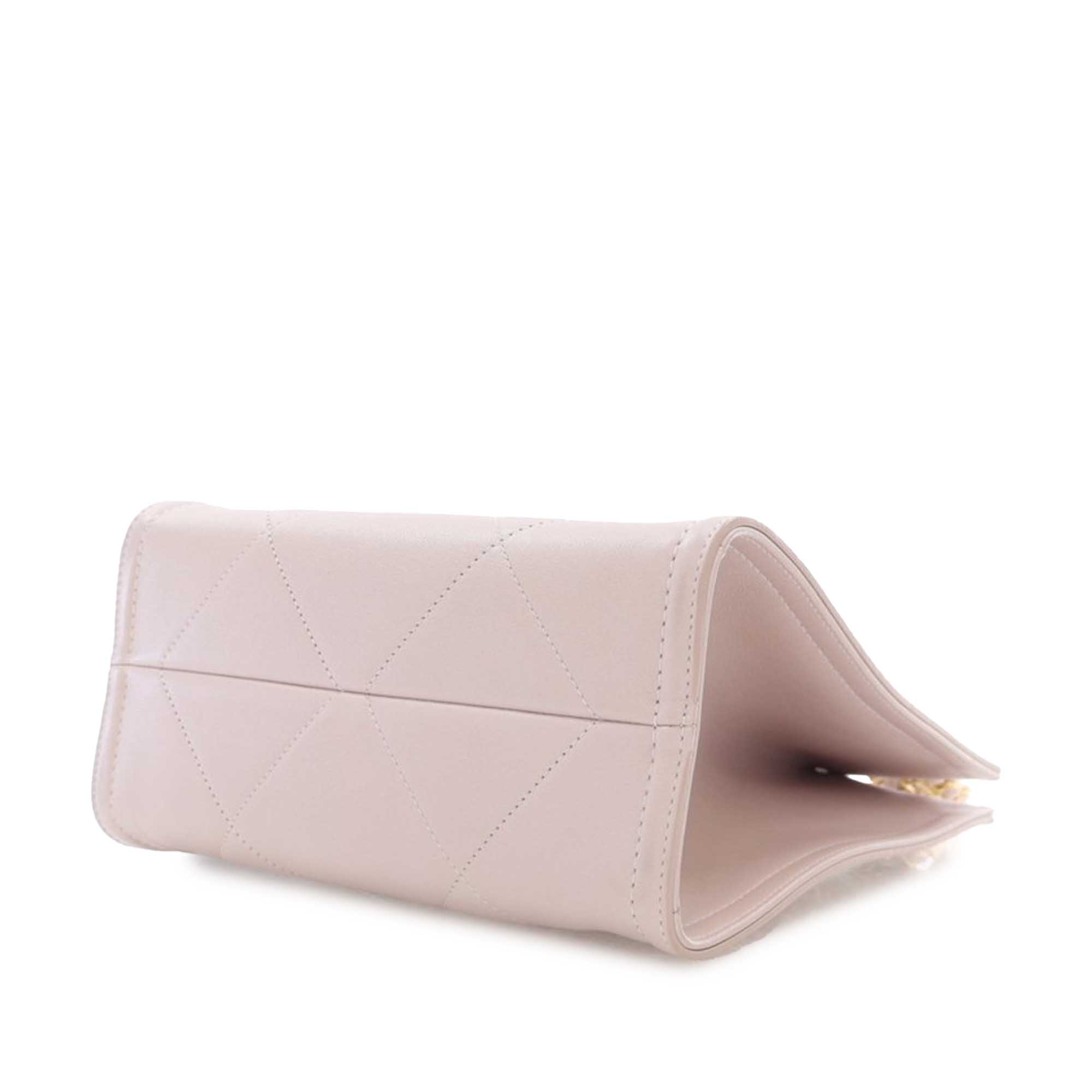 Chanel Mini Lambskin Chain Shopper Tote - image 6