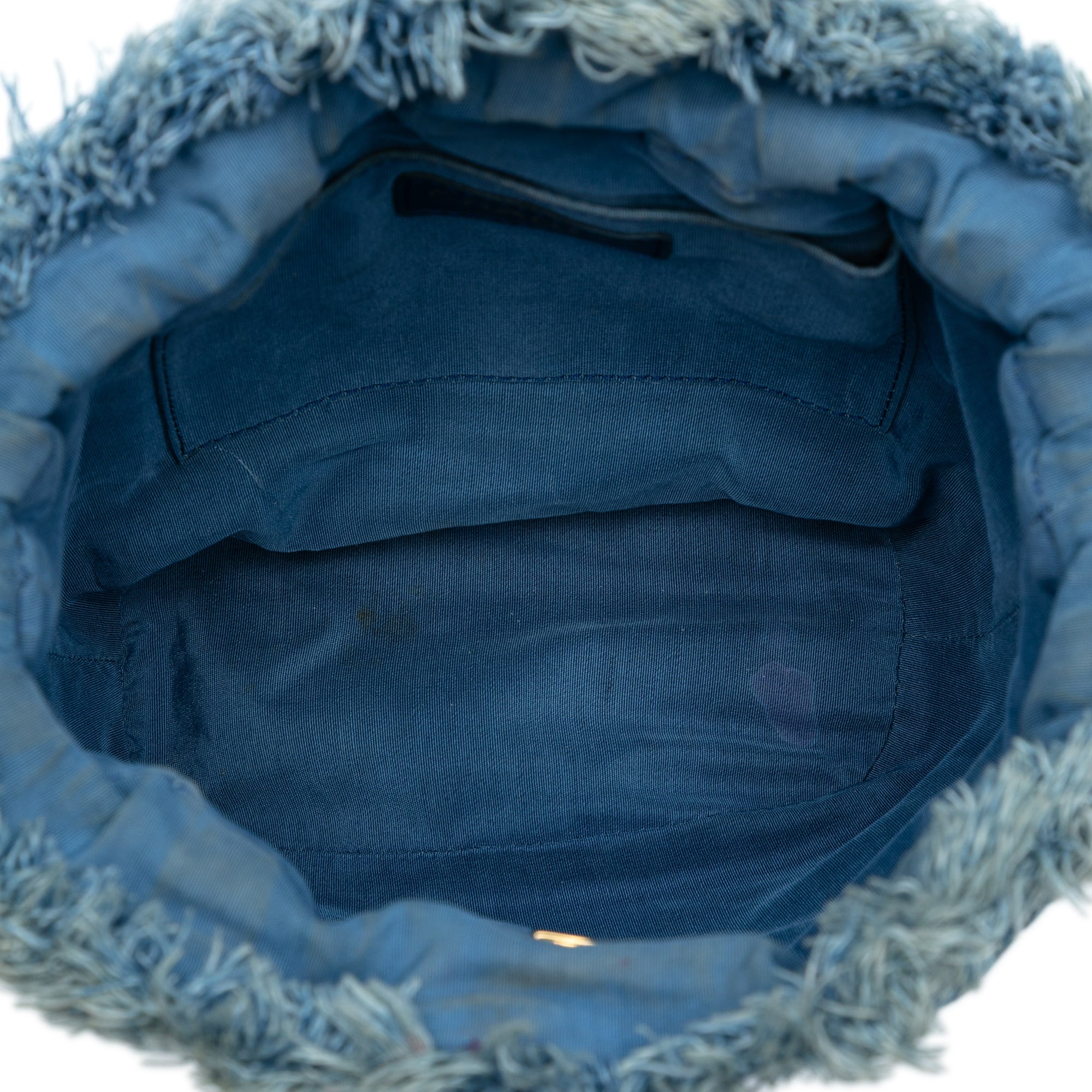 Chanel Medium Quilted Denim Mood Bucket with Chain - image 4