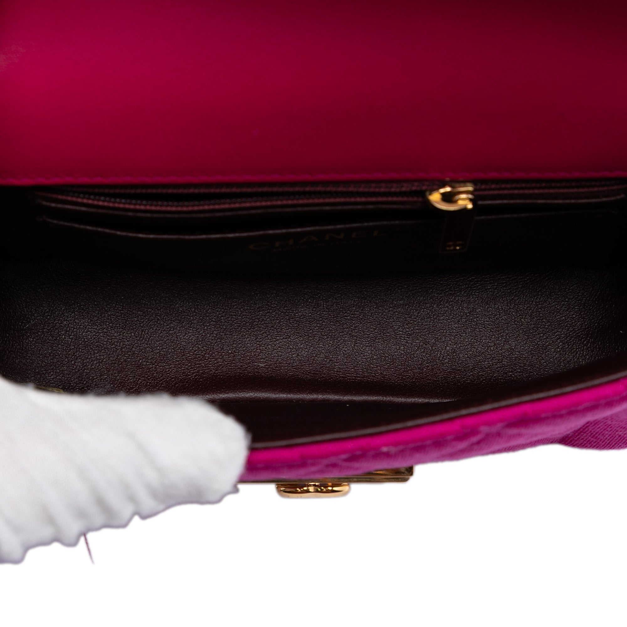Chanel Mini Quilted Jersey Chic With Me Flap - image 4