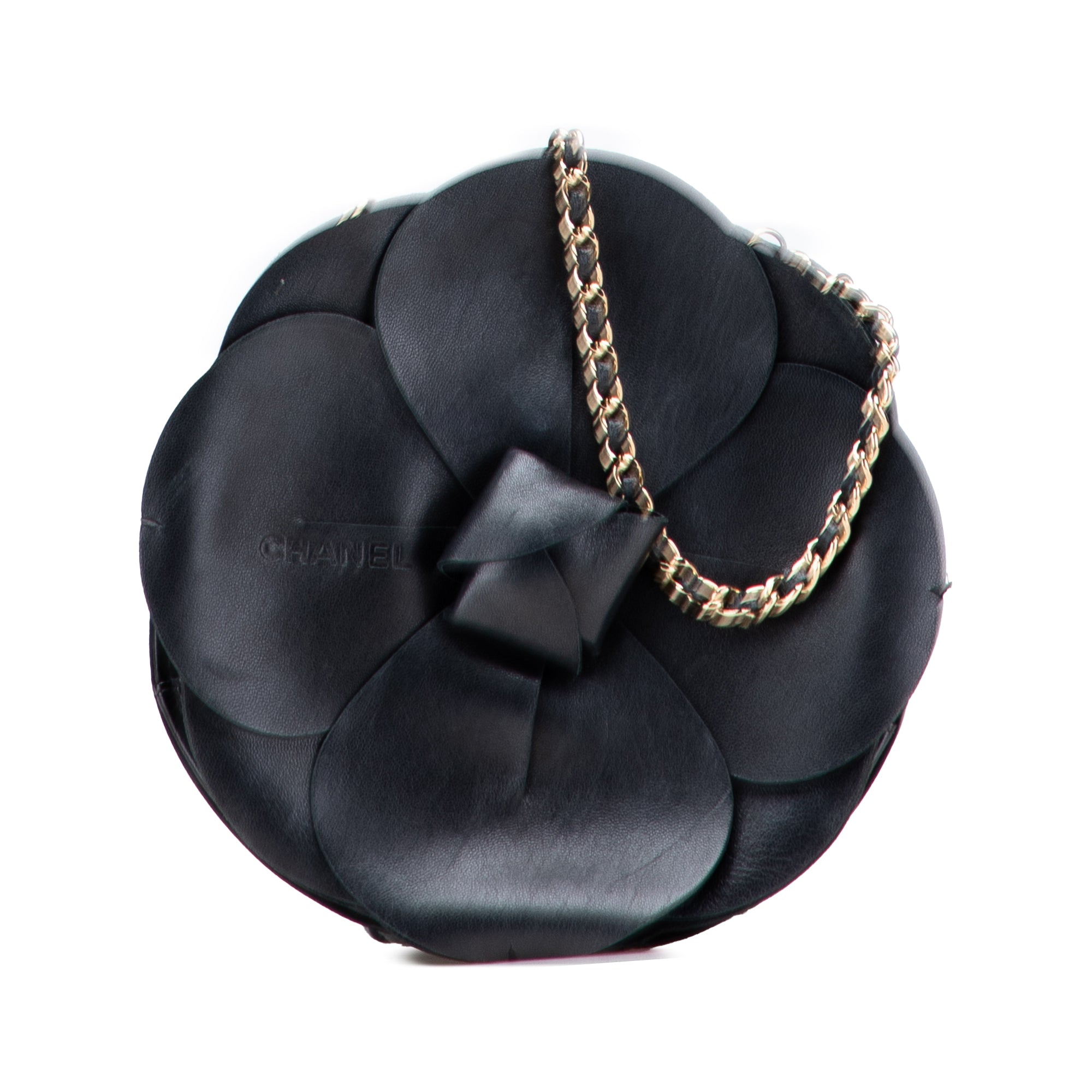 Chanel Lambskin and Satin Camellia Flower Evening Bag - image 1