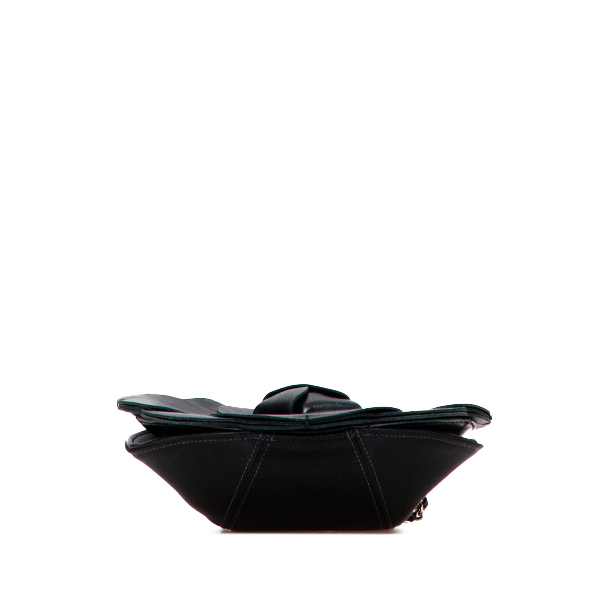 Chanel Lambskin and Satin Camellia Flower Evening Bag - image 3