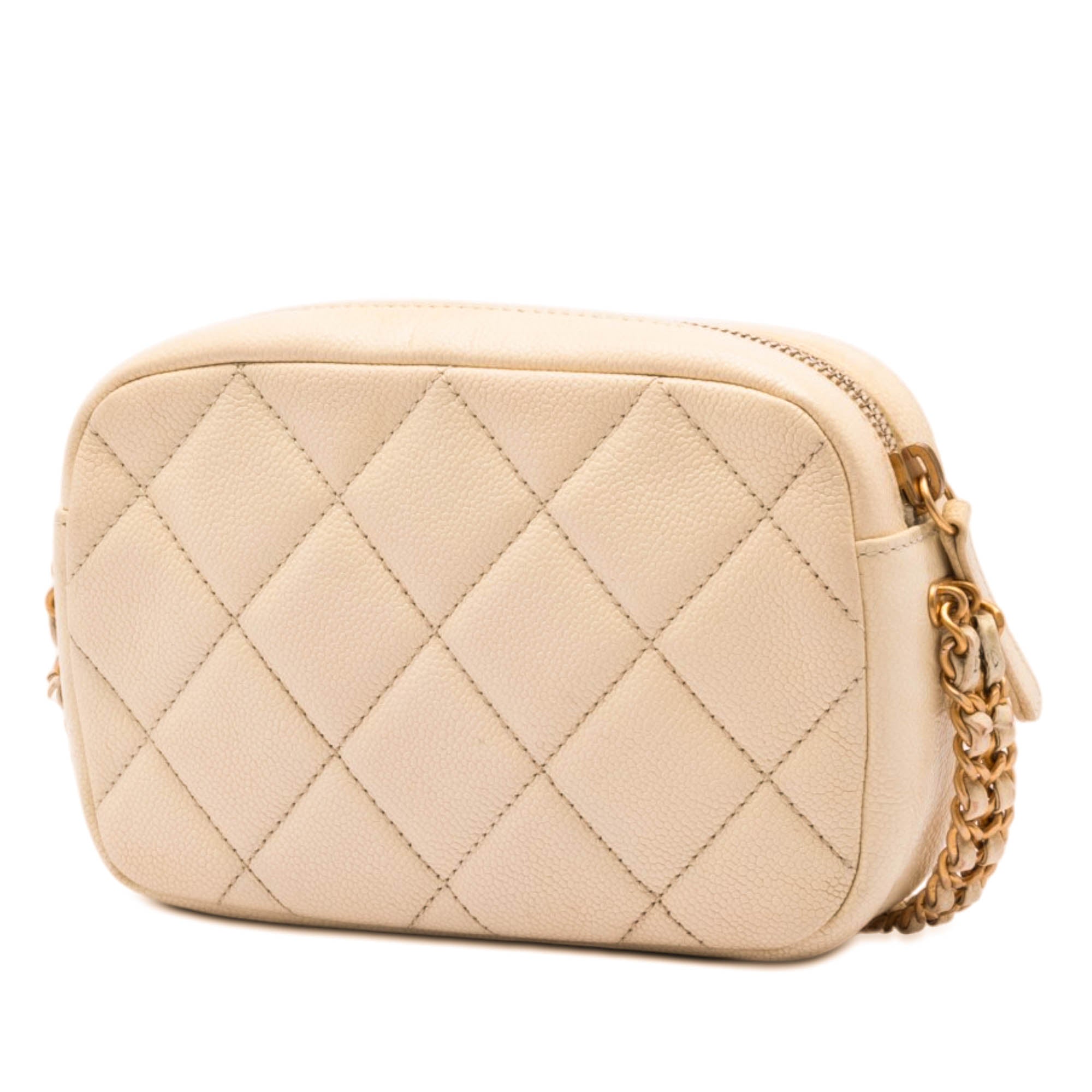 Chanel CC Quilted Caviar Melody Chain Camera Bag - image 2