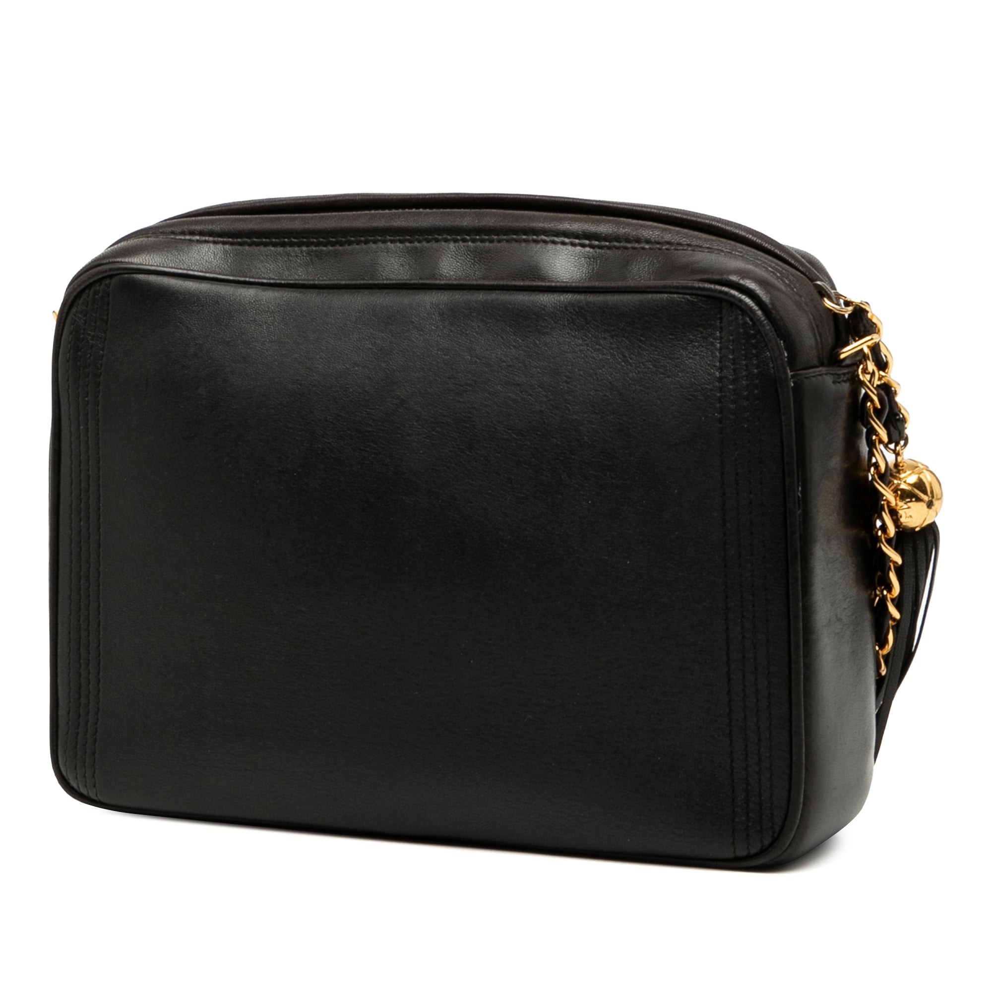 Chanel CC Stitched Lambskin Tassel Flap Crossbody - image 2