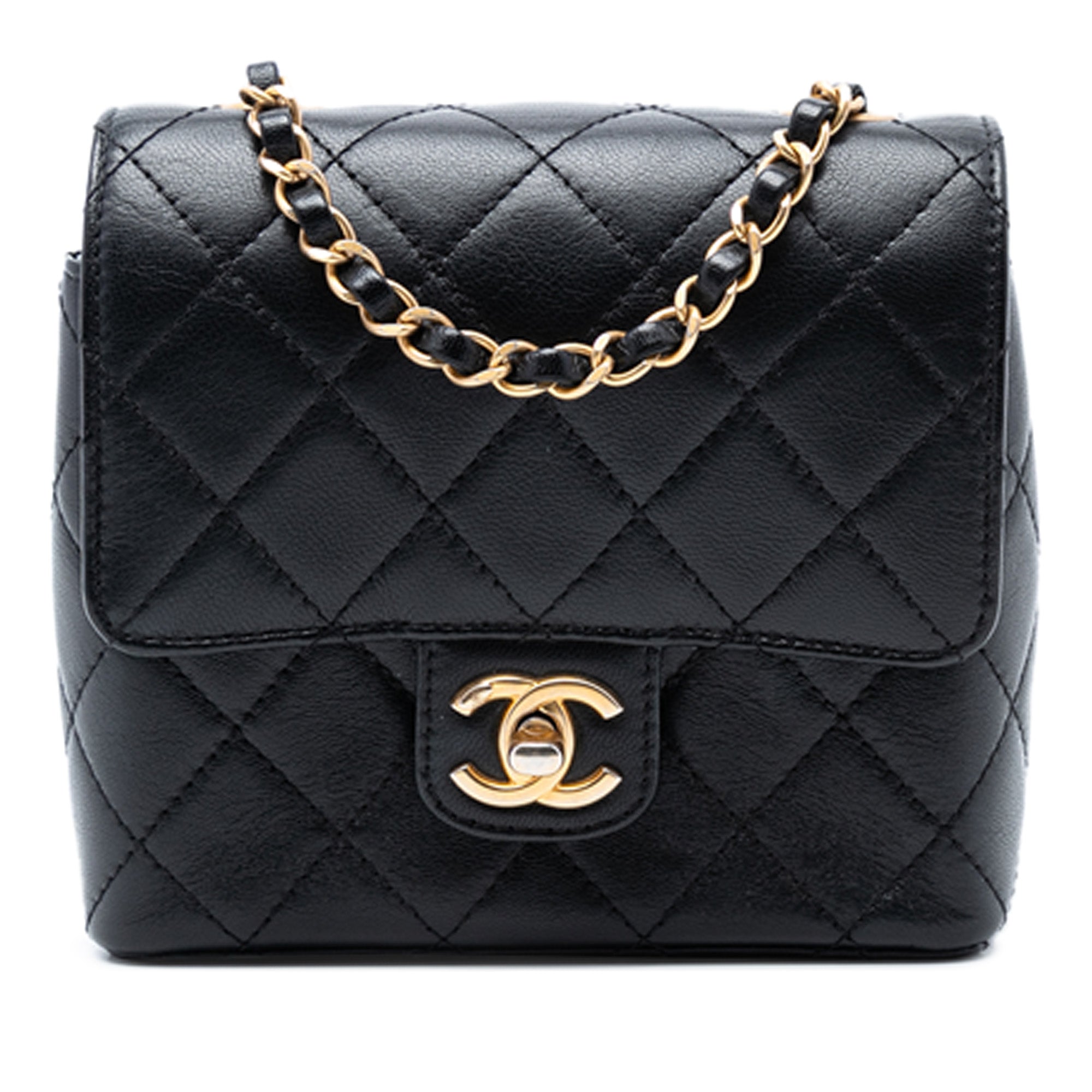 Chanel Mini Square Classic Goatskin Single Flap - image 1