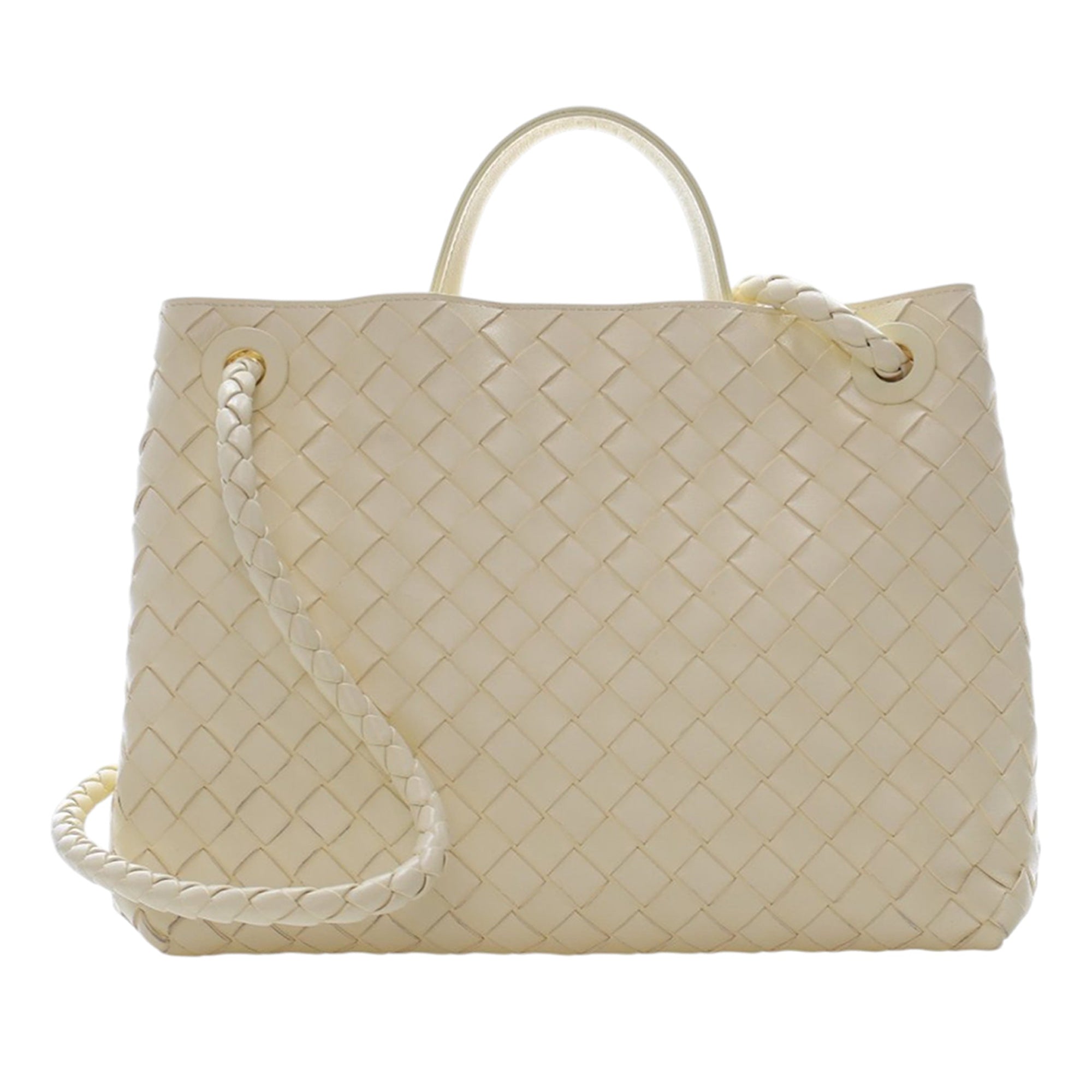 Bottega Veneta Medium Lambskin Intrecciato Andiamo Bag - image 4