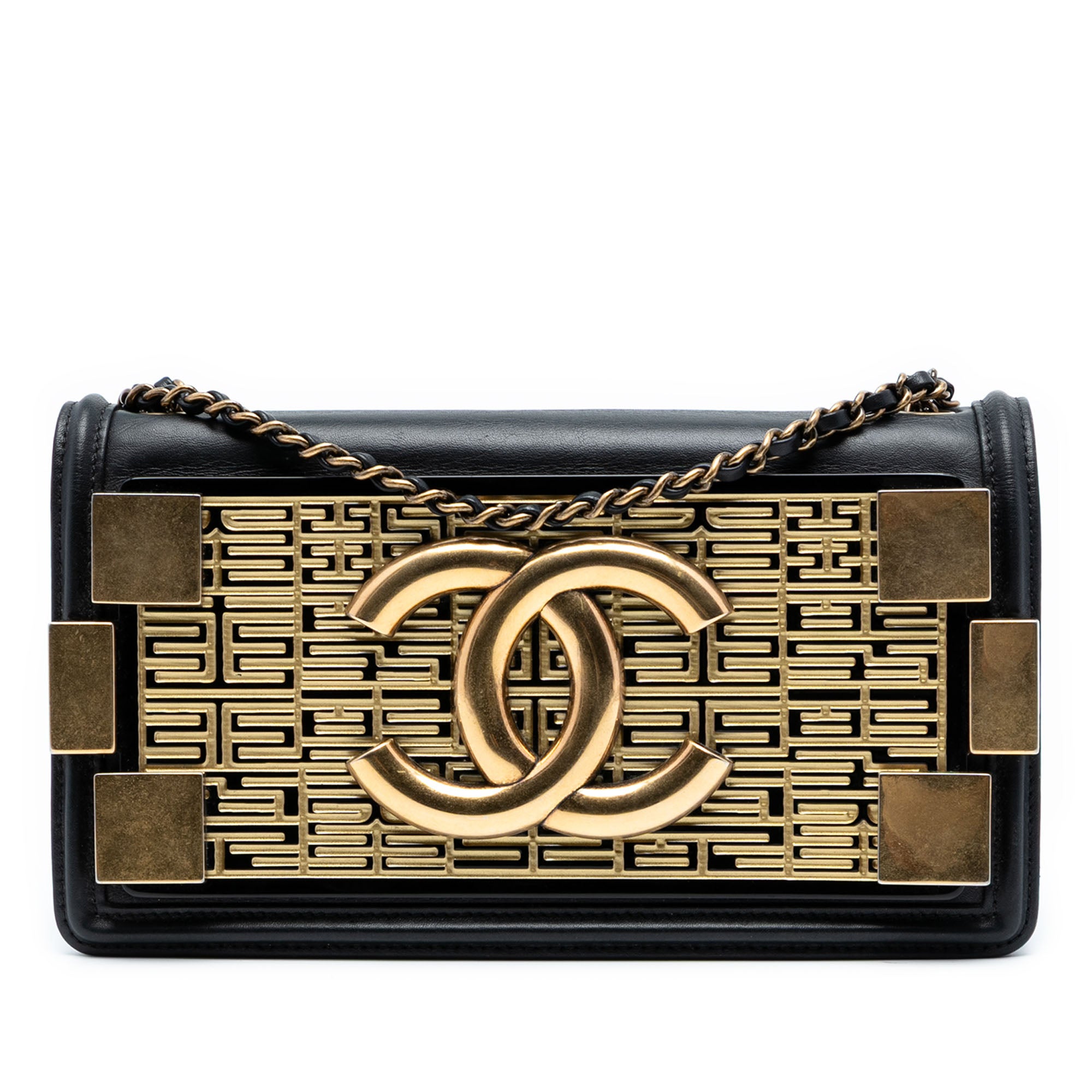 Chanel Paris Seoul Lambskin and Metallic Plate Lego Boy Brick Flap - image 1