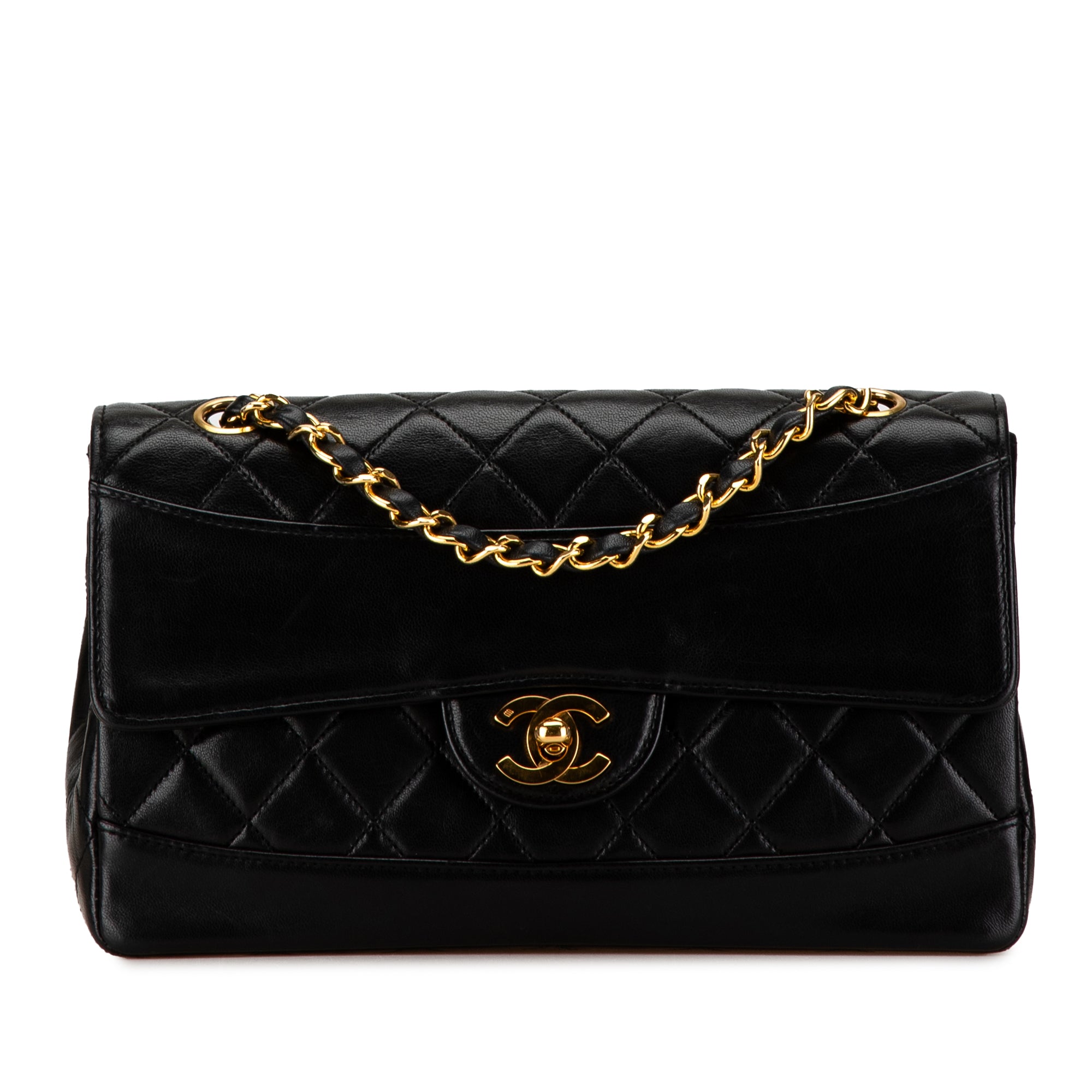 Chanel CC Matelasse Lambskin Flap Crossbody Bag - image 1