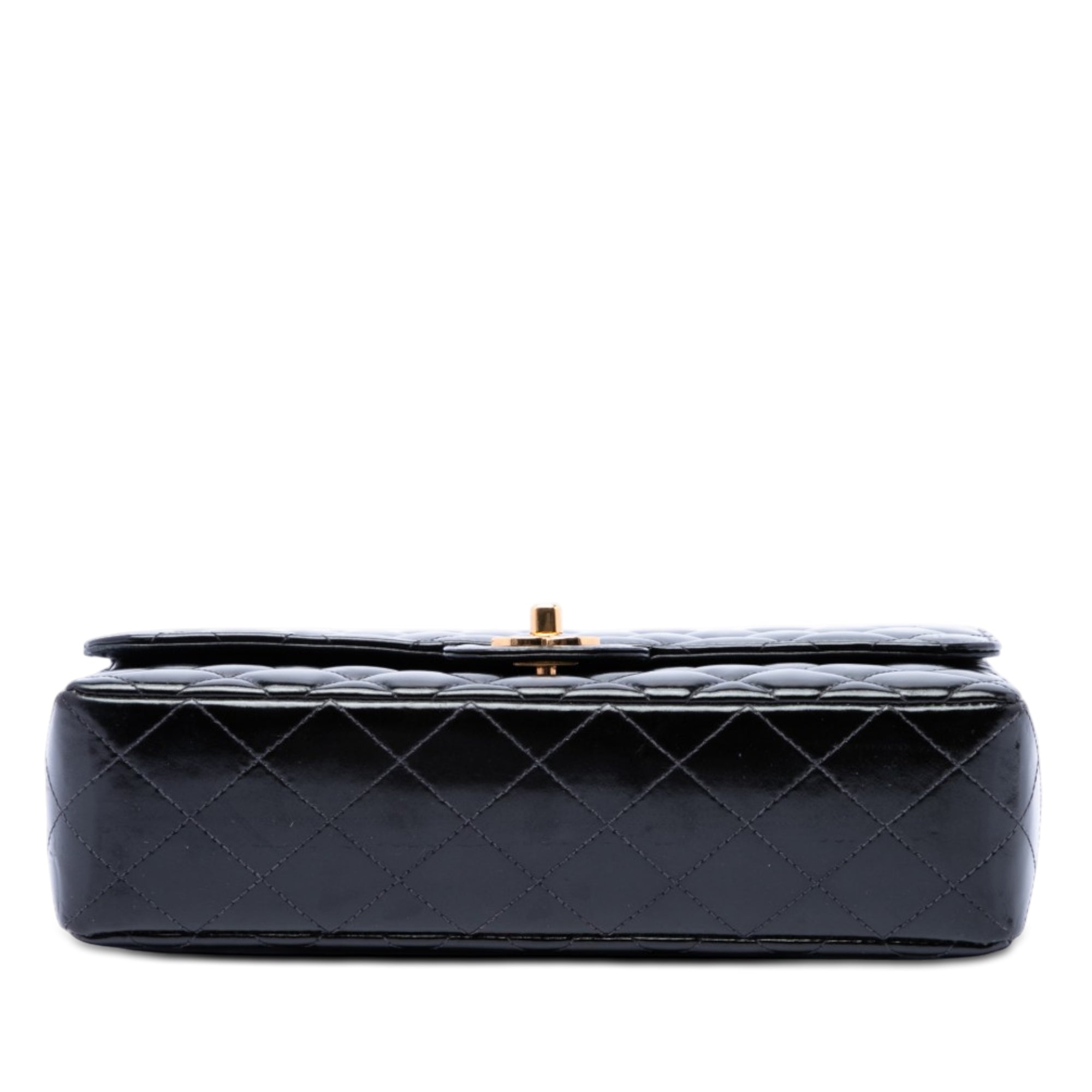 Chanel Medium CC Quilted Patent Rectangular Kelly Top Handle Bag - image 3
