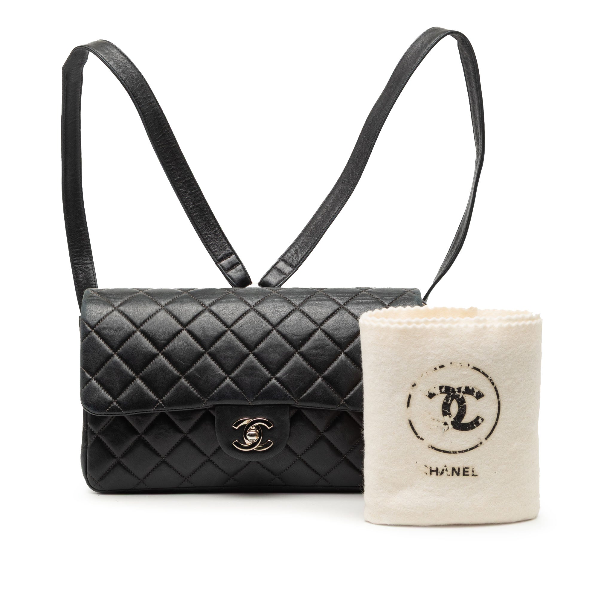 Chanel Medium Quilted Lambskin Flap Backpack - image 12