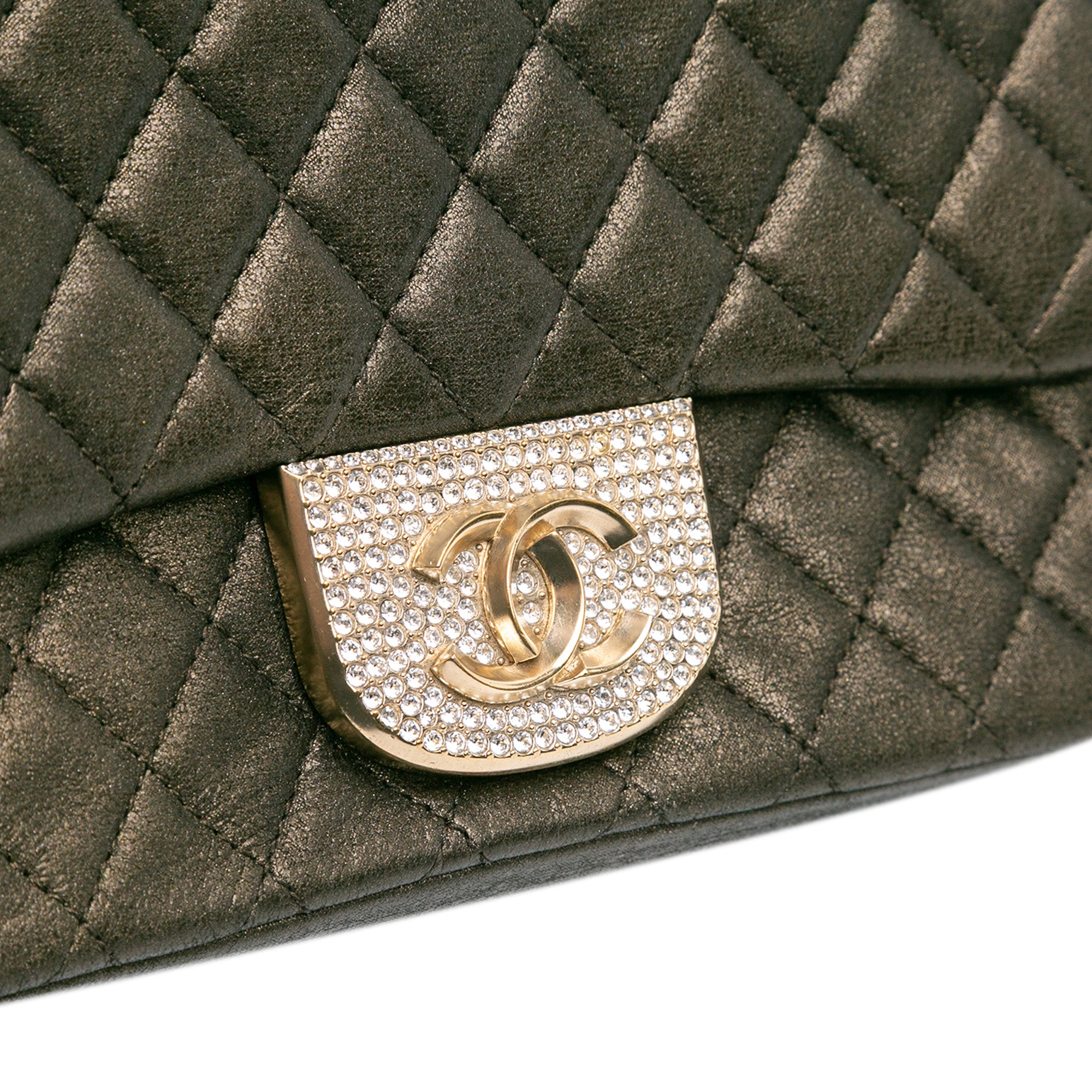 Chanel Small Quilted Iridescent Calfskin Crystal Single Flap - image 10