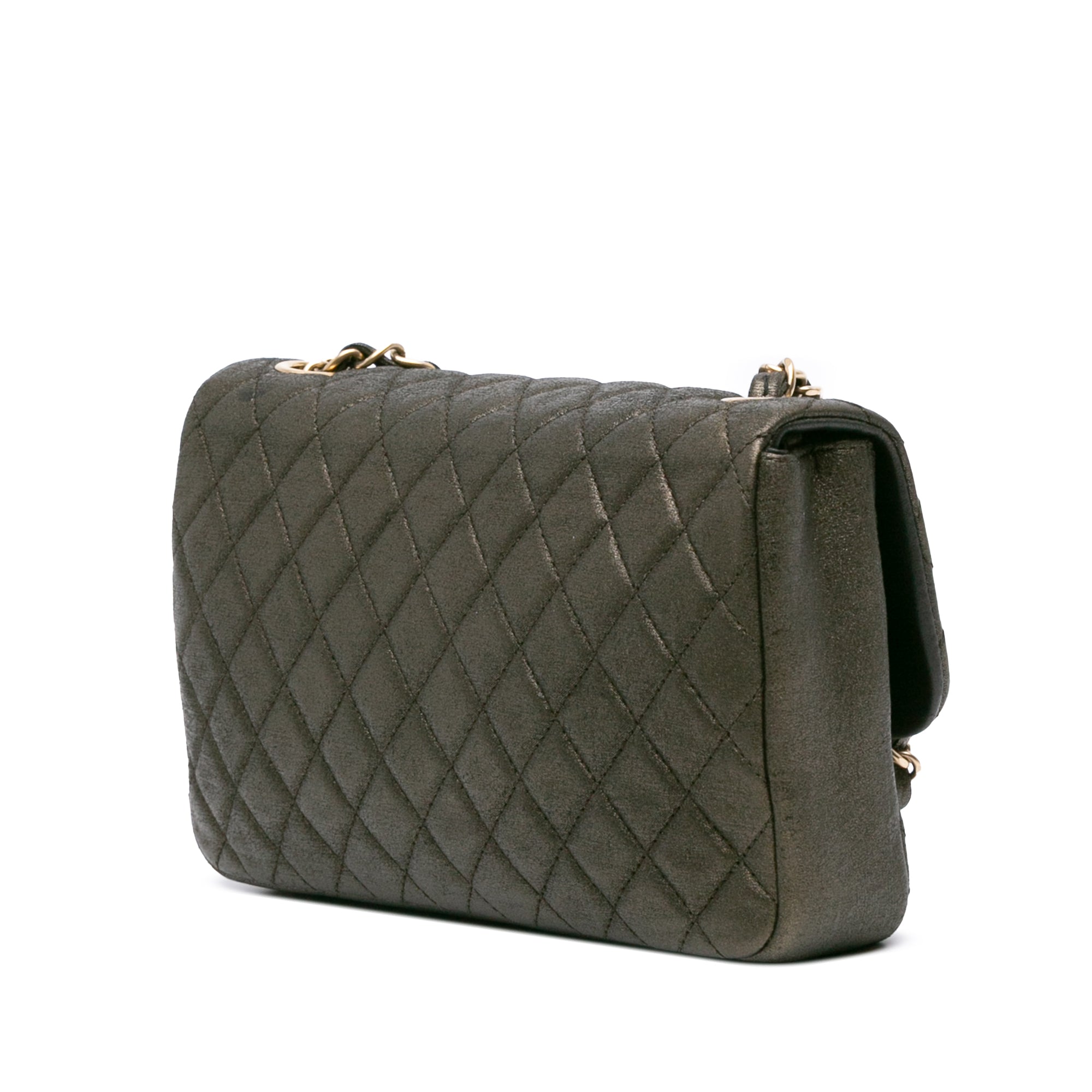 Chanel Small Quilted Iridescent Calfskin Crystal Single Flap - image 2