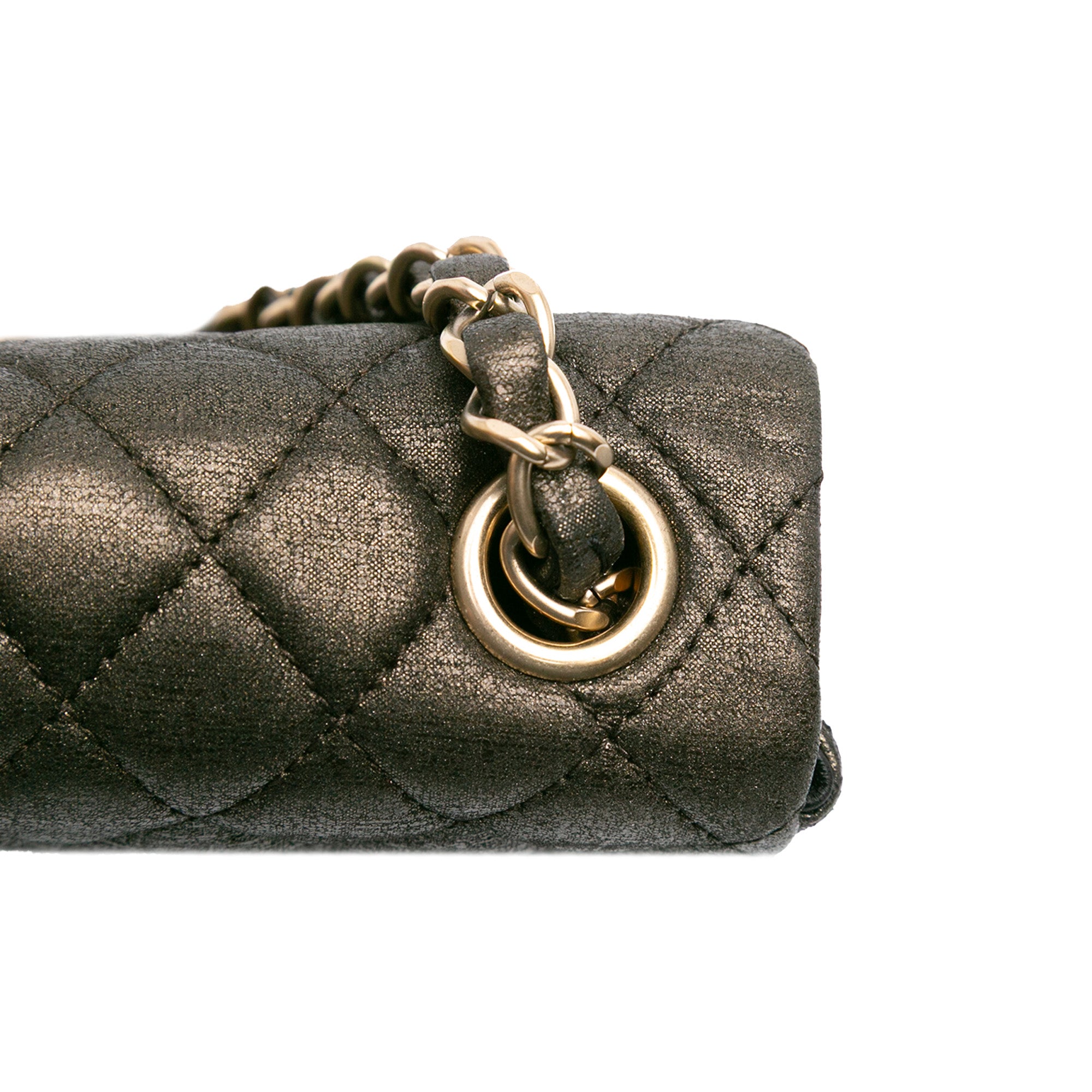 Chanel Small Quilted Iridescent Calfskin Crystal Single Flap - image 9