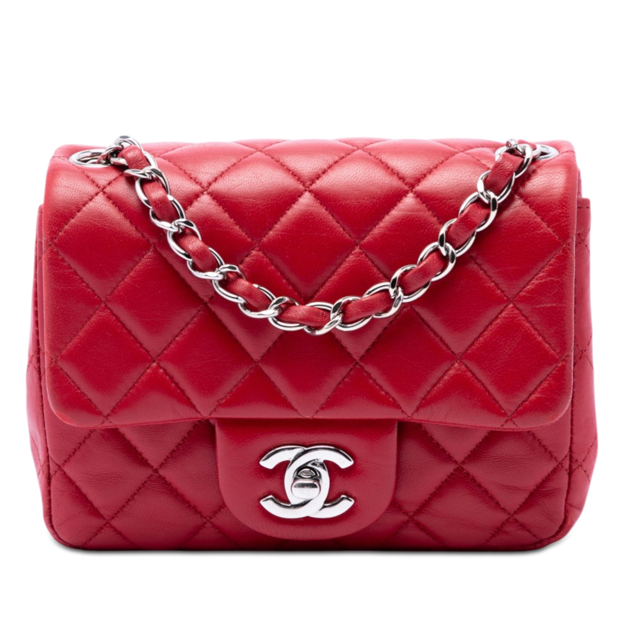 Chanel Mini Square Classic Lambskin Single Flap - image 1