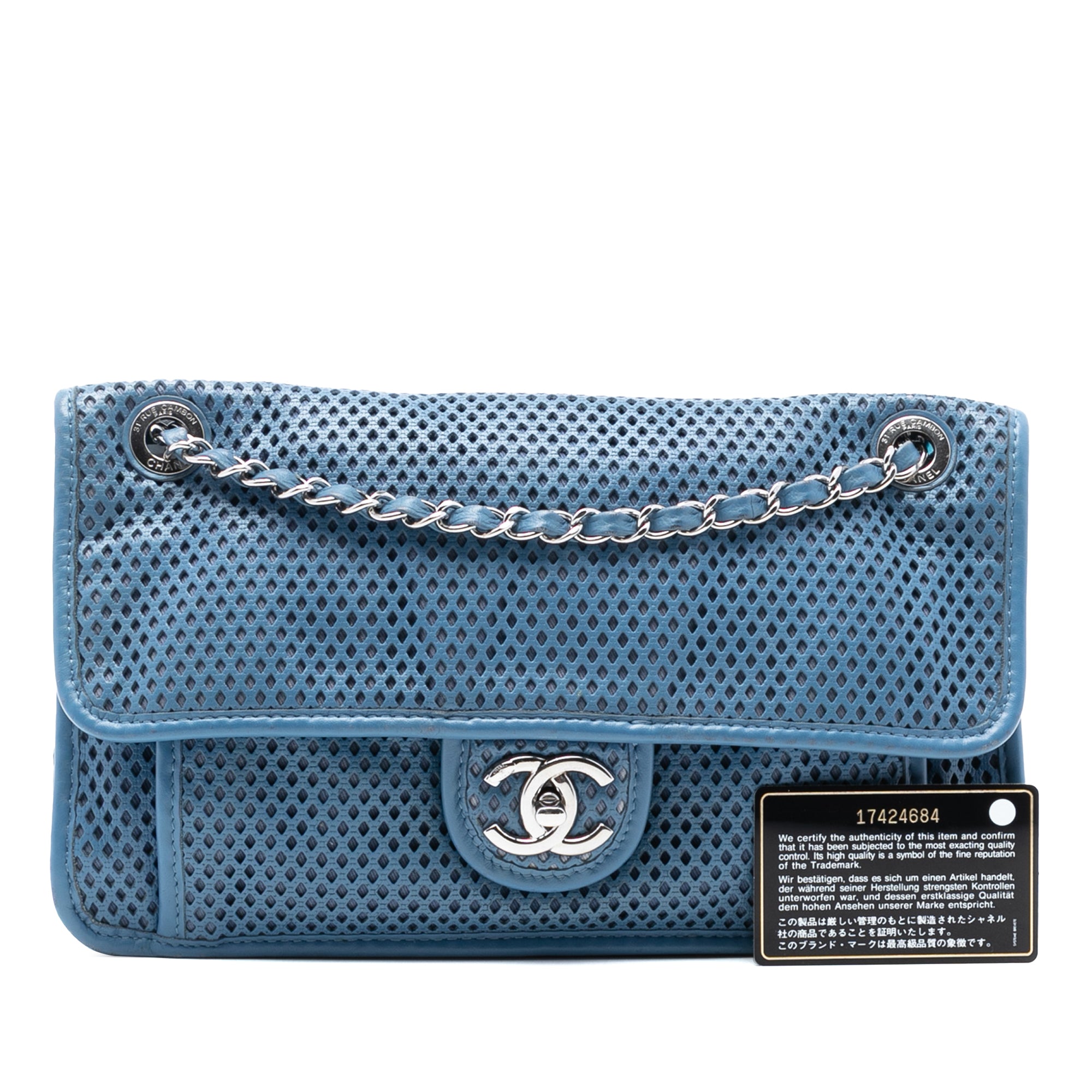 Chanel Medium Perforated Calfskin Up In The Air Flap - image 8