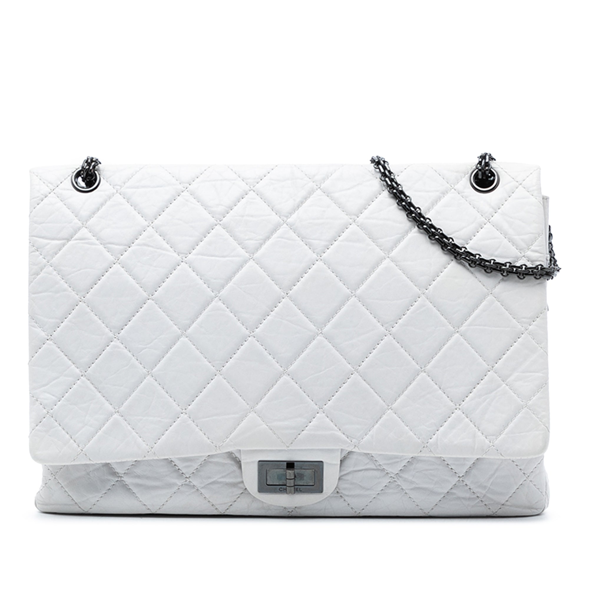 Chanel Maxi Quilted Aged Calfskin Reissue 2.55 Single Flap - image 1