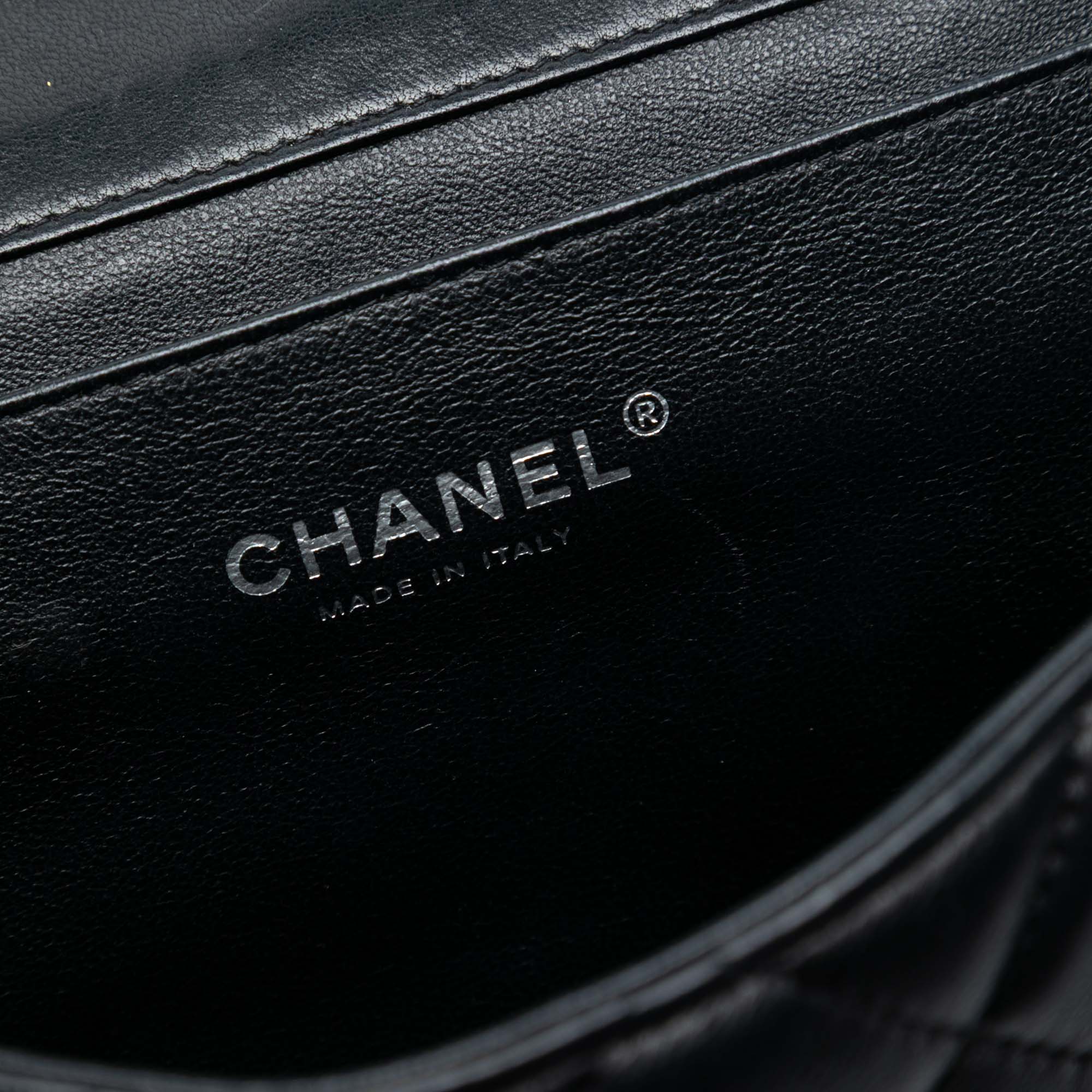 Chanel CC Quilted Lambskin Flap Clutch with Chain - image 5