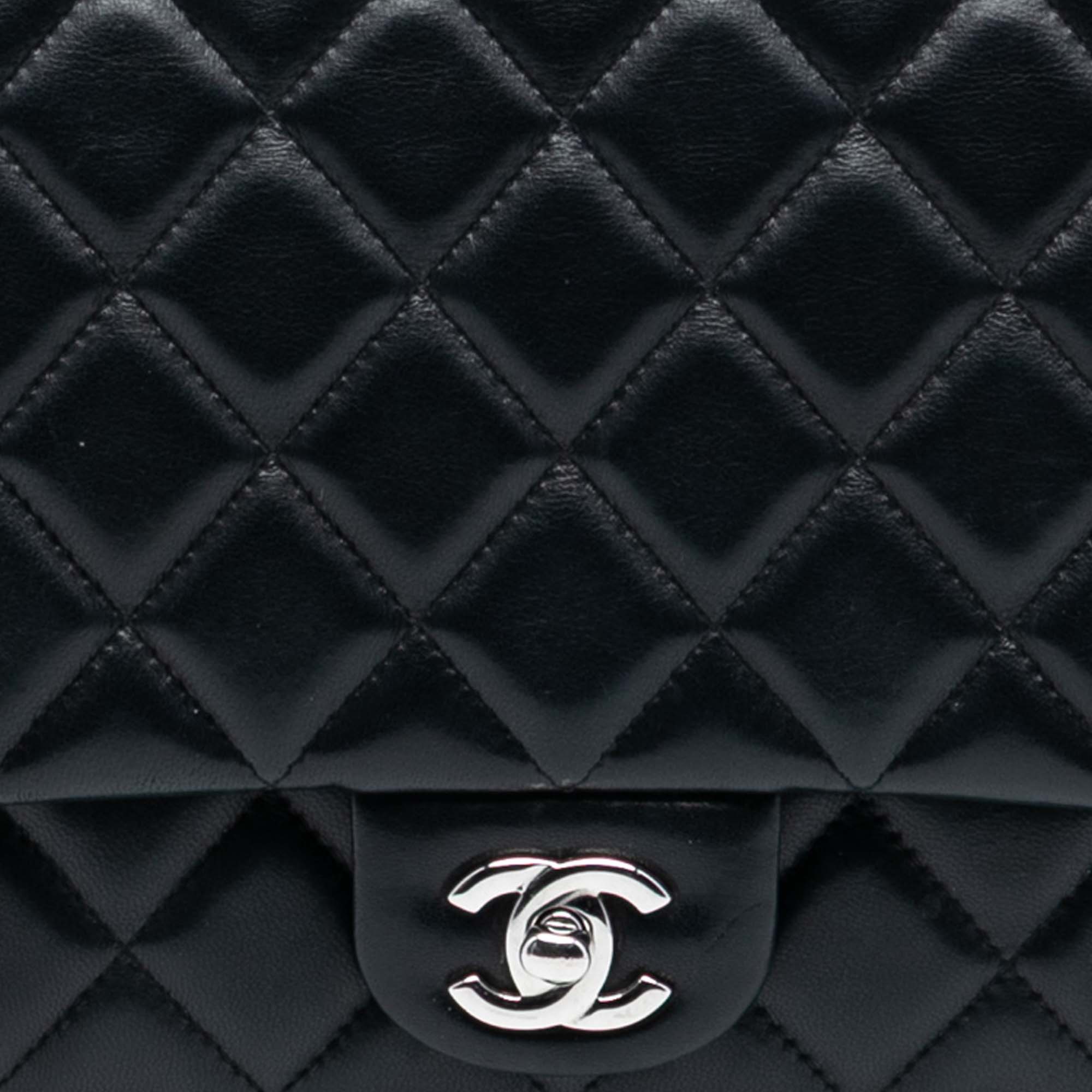 Chanel CC Quilted Lambskin Flap Clutch with Chain - image 7
